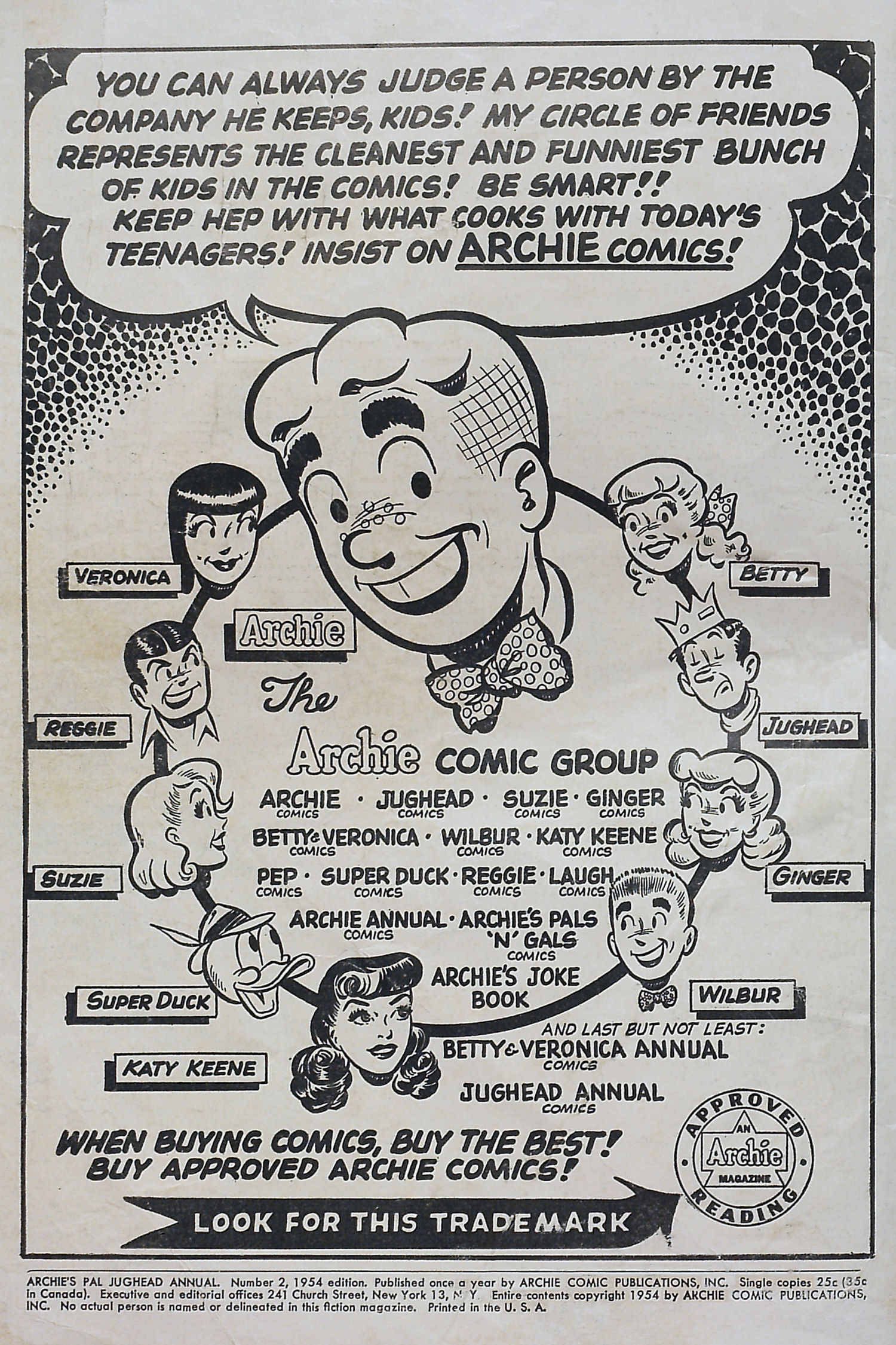 Read online Archie's Pal Jughead Annual comic -  Issue #2 - 1