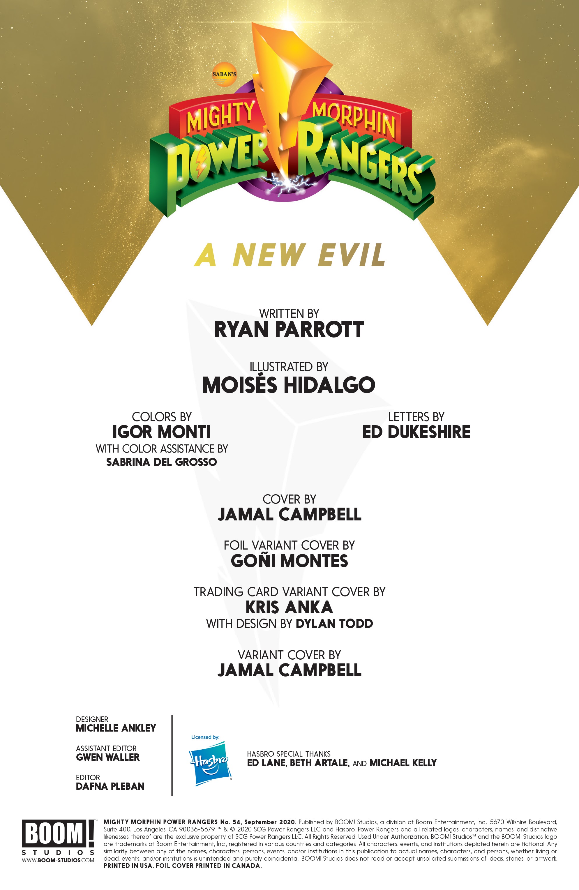 Read online Mighty Morphin Power Rangers comic -  Issue #54 - 2