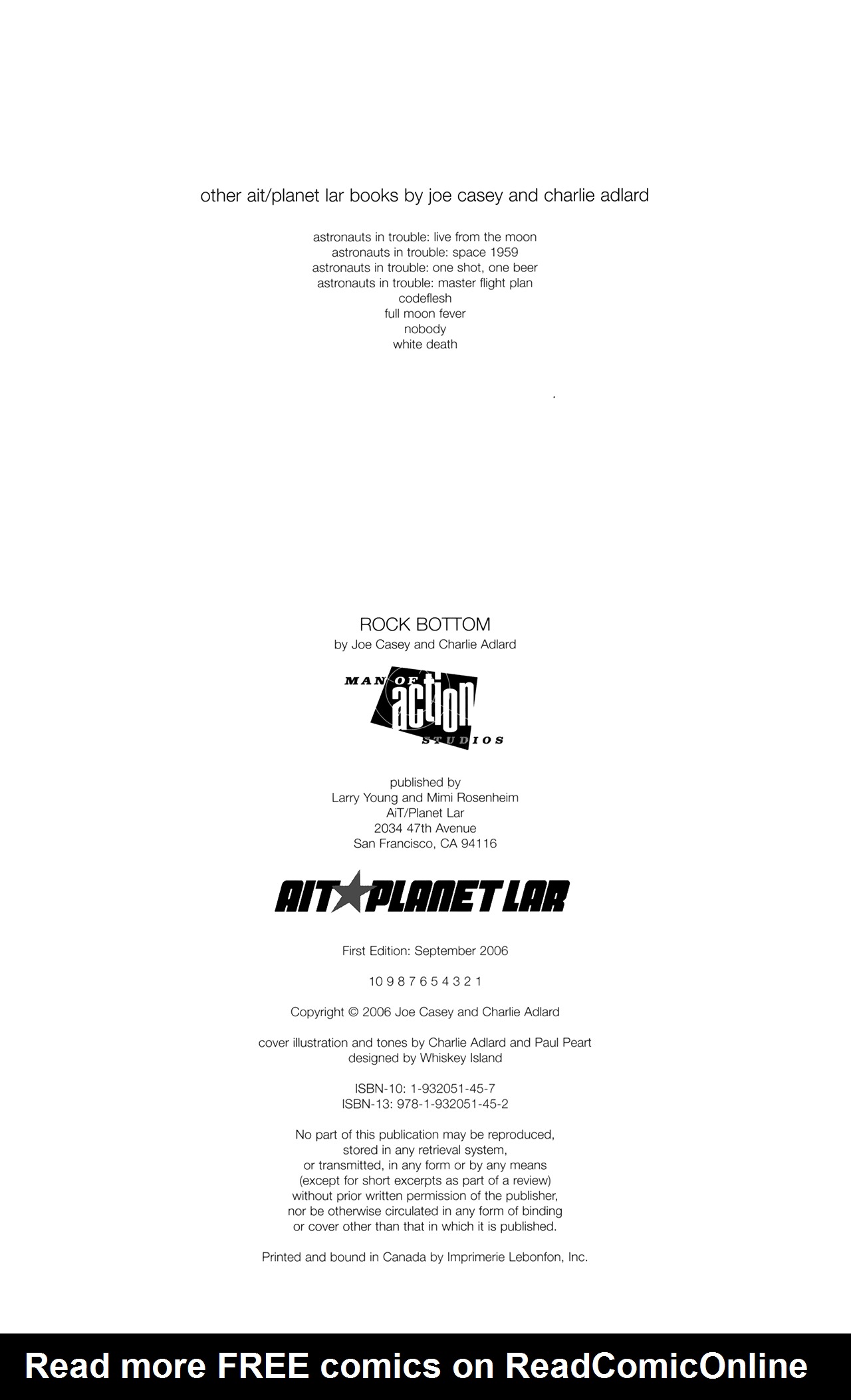 Read online Rock Bottom comic -  Issue # TPB - 4