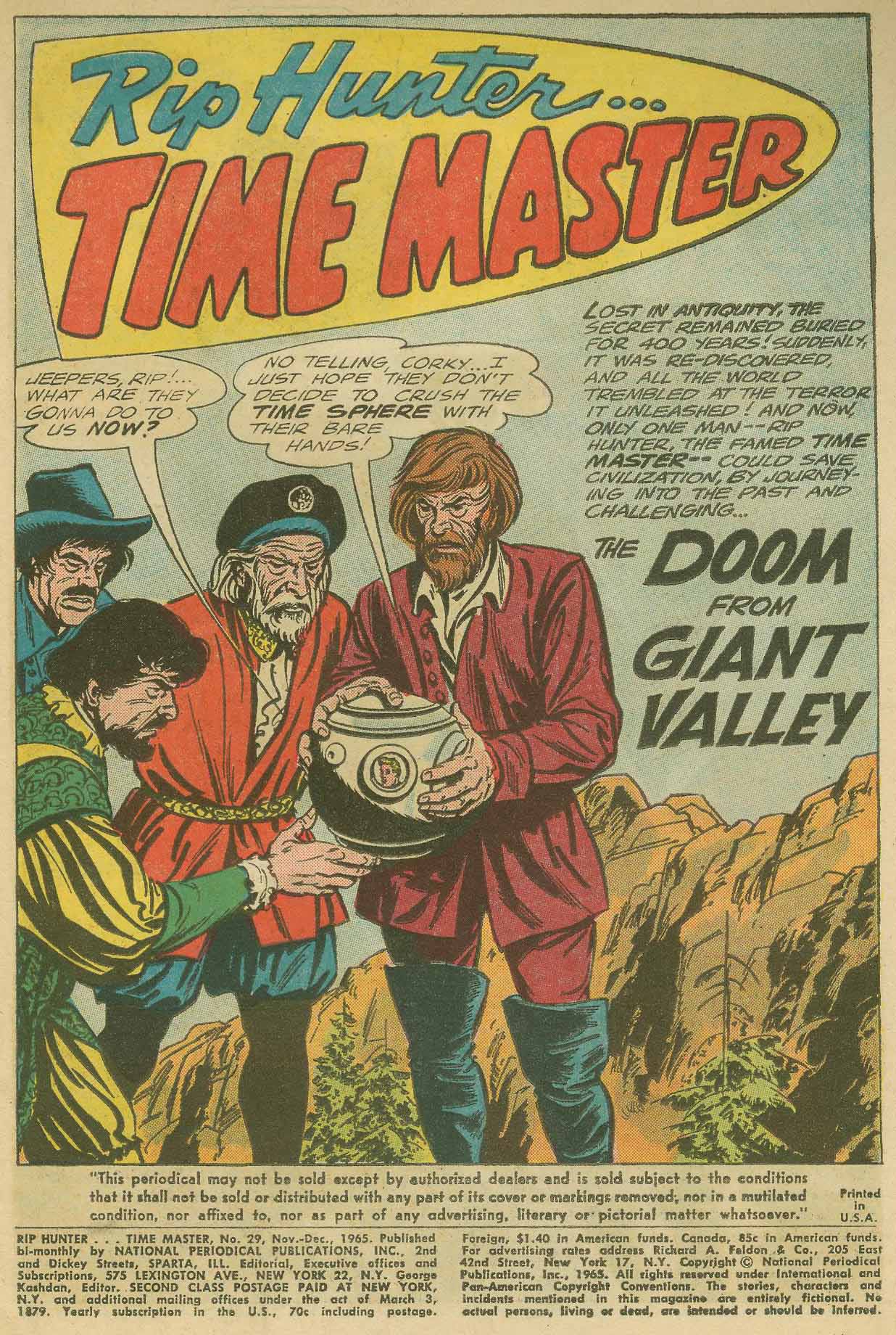 Read online Rip Hunter...Time Master comic -  Issue #29 - 3