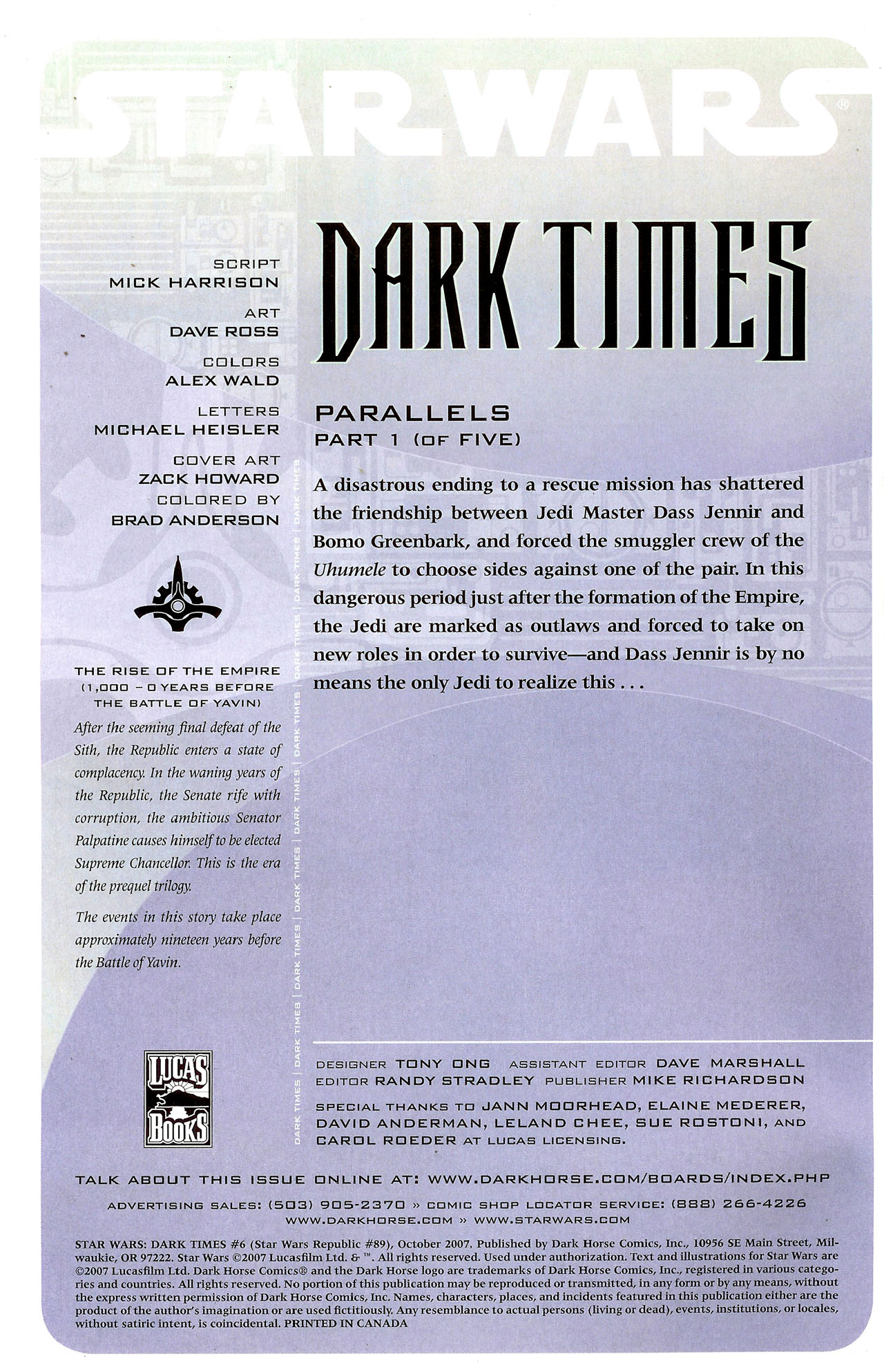 Read online Star Wars: Dark Times comic -  Issue #6 - Parallels, Part 1 - 2