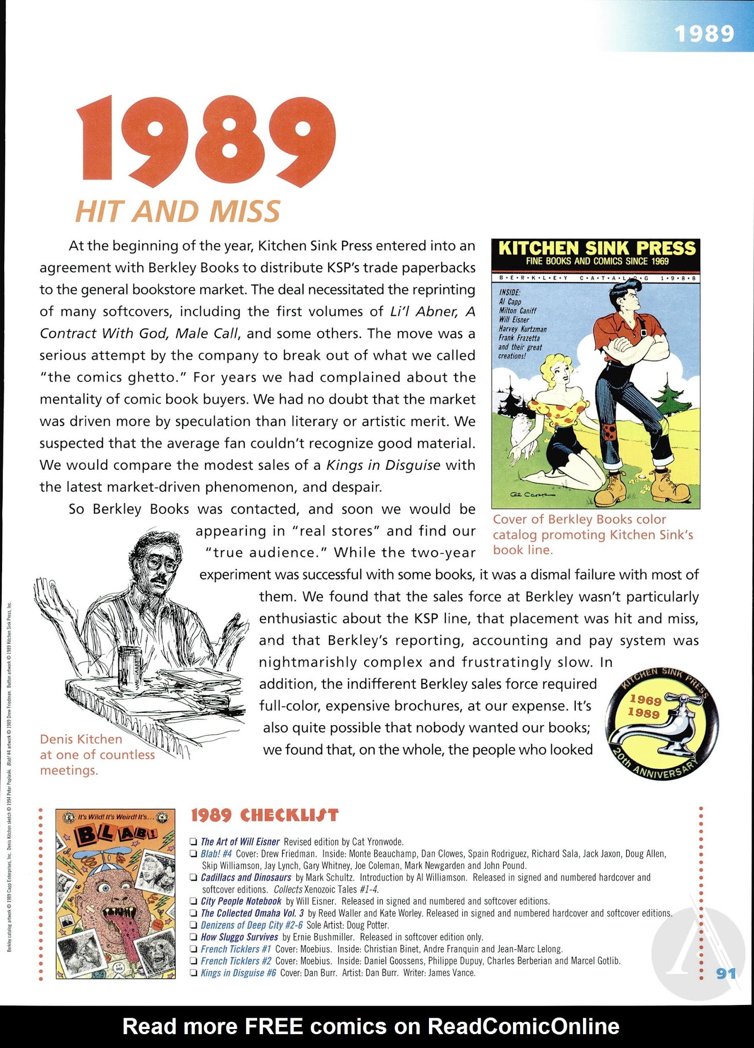 Read online Kitchen Sink Press: The First 25 Years comic -  Issue # TPB - 93
