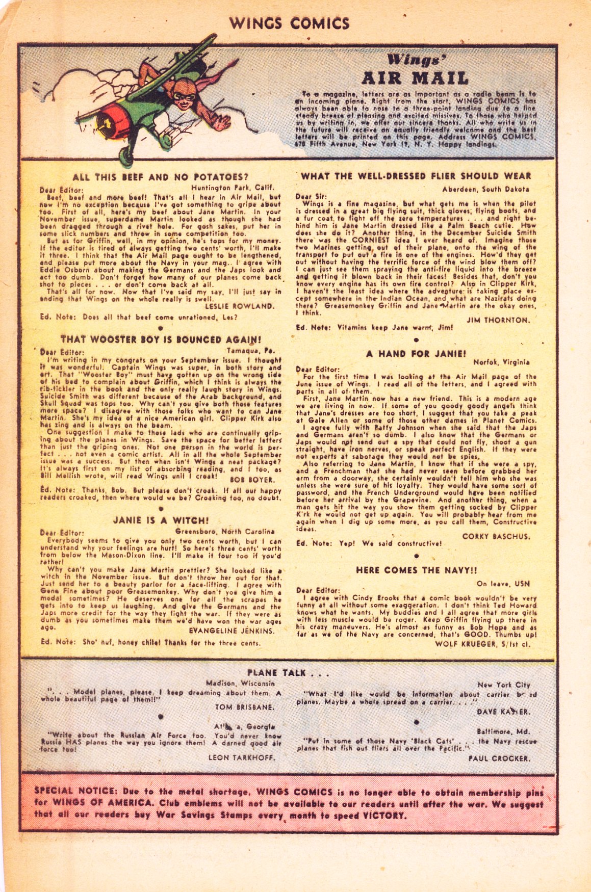 Read online Wings Comics comic -  Issue #55 - 42