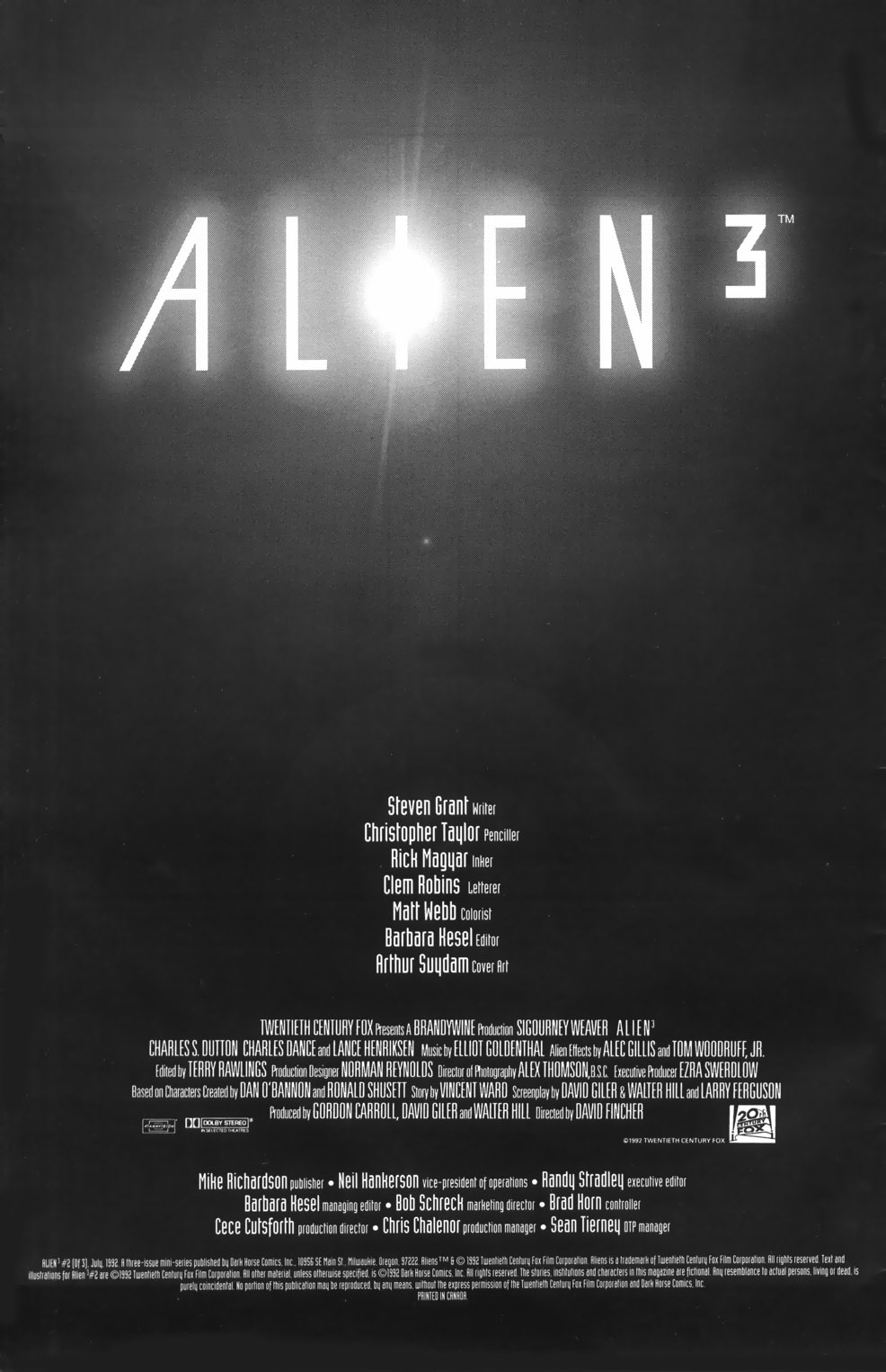 Read online Alien 3 comic -  Issue #2 - 2