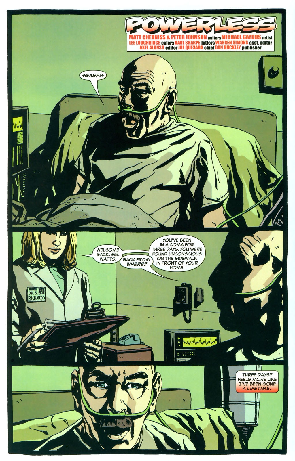 Read online Powerless comic -  Issue #1 - 5