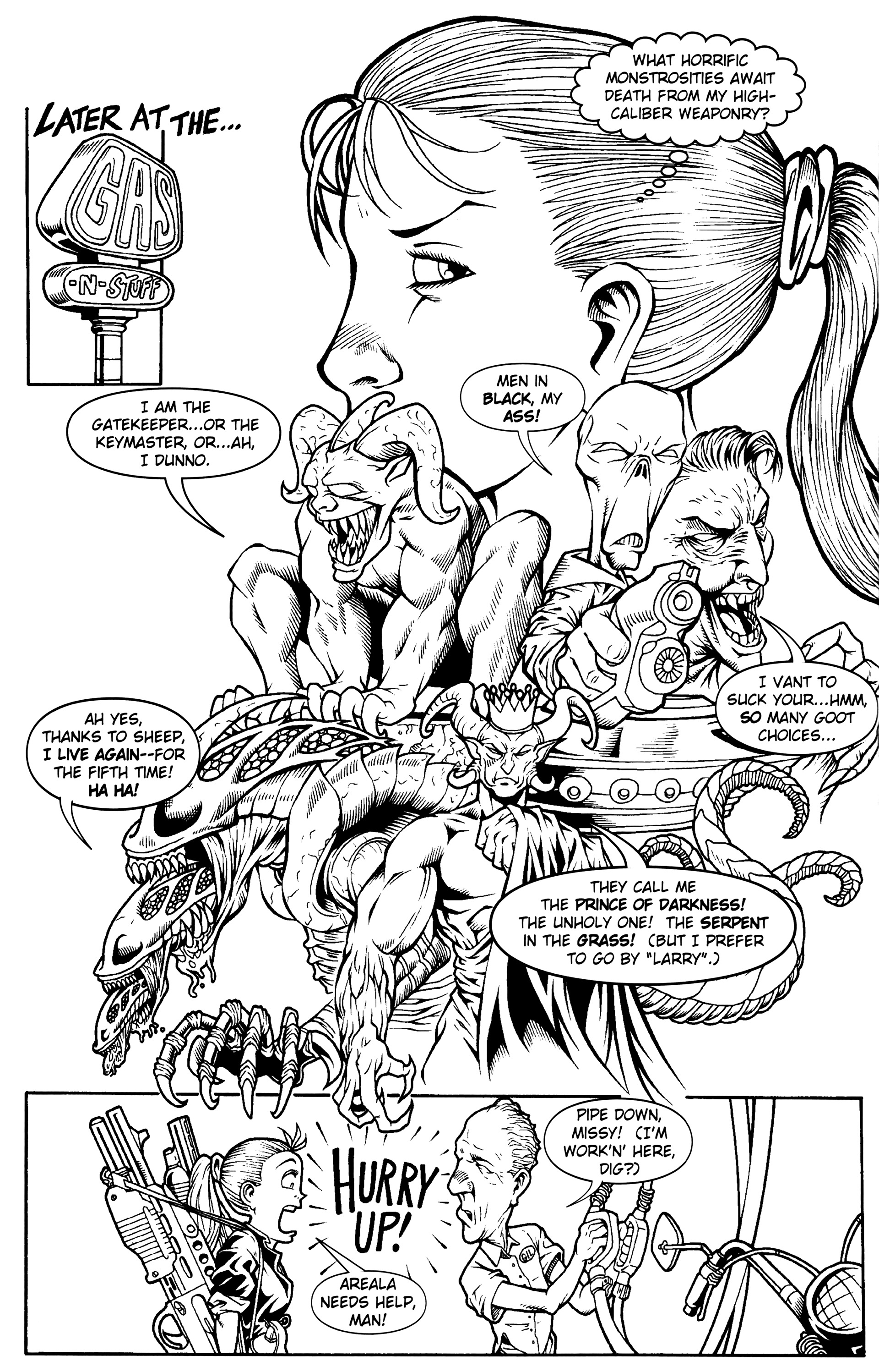 Read online Warrior Nun: Black & White comic -  Issue #8 - 22