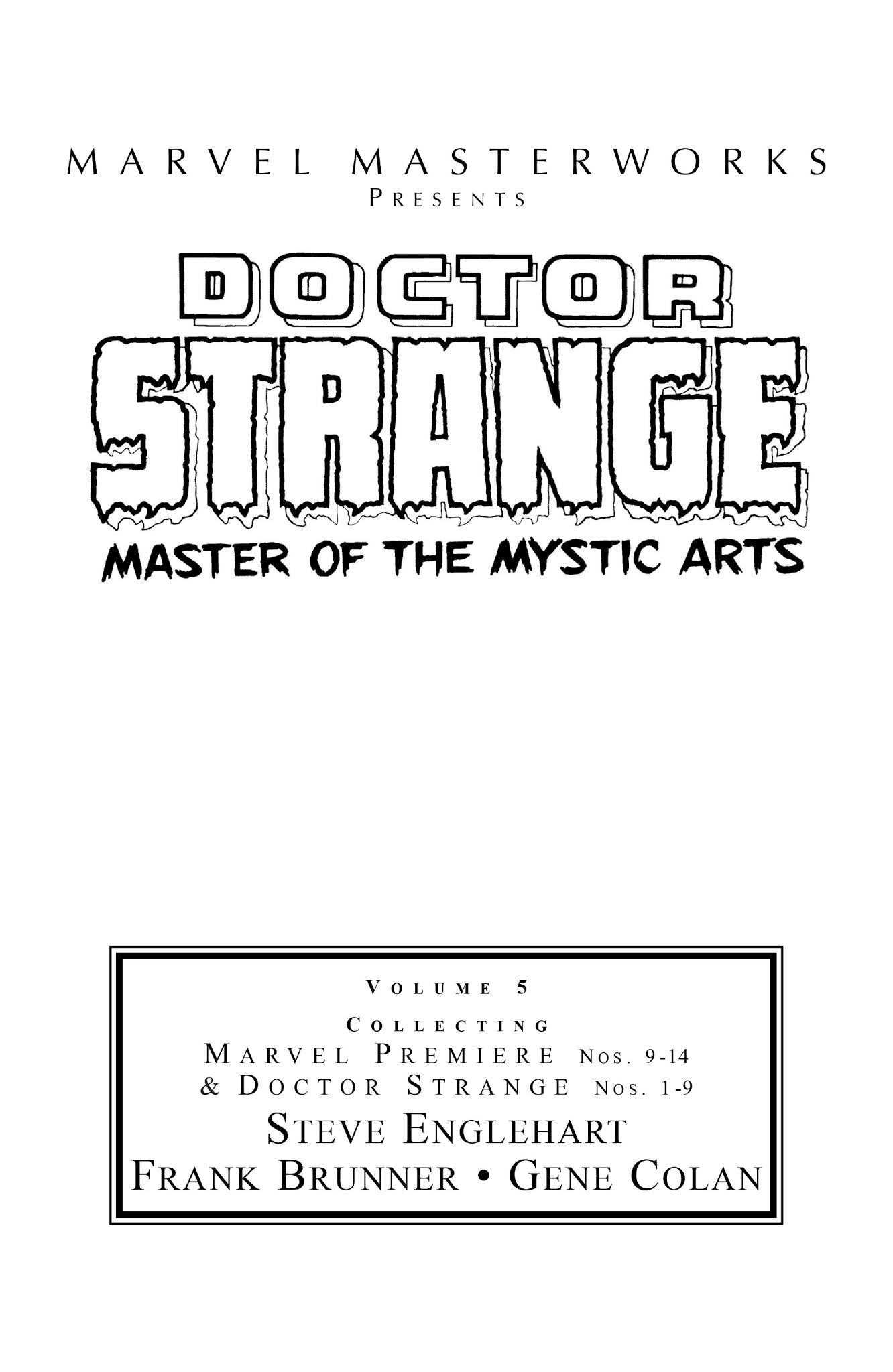 Read online Marvel Masterworks: Doctor Strange comic -  Issue # TPB 5 (Part 1) - 2