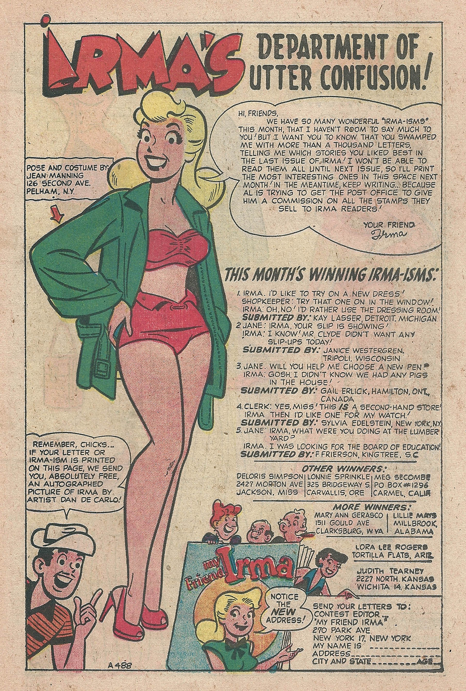 Read online My Friend Irma comic -  Issue #24 - 19