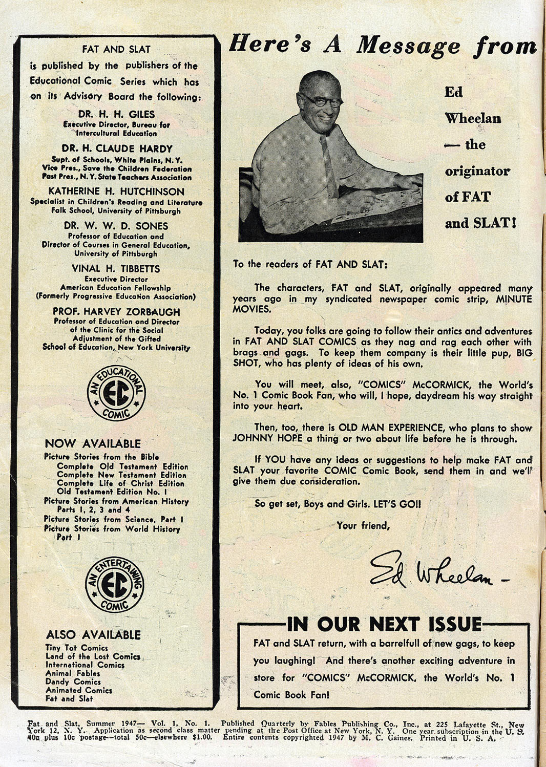 Read online Fat and Slat comic -  Issue #1 - 2