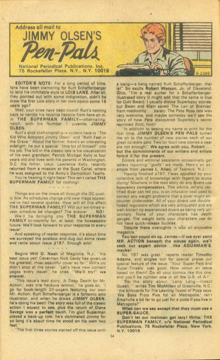 Read online The Superman Family comic -  Issue #170 - 54