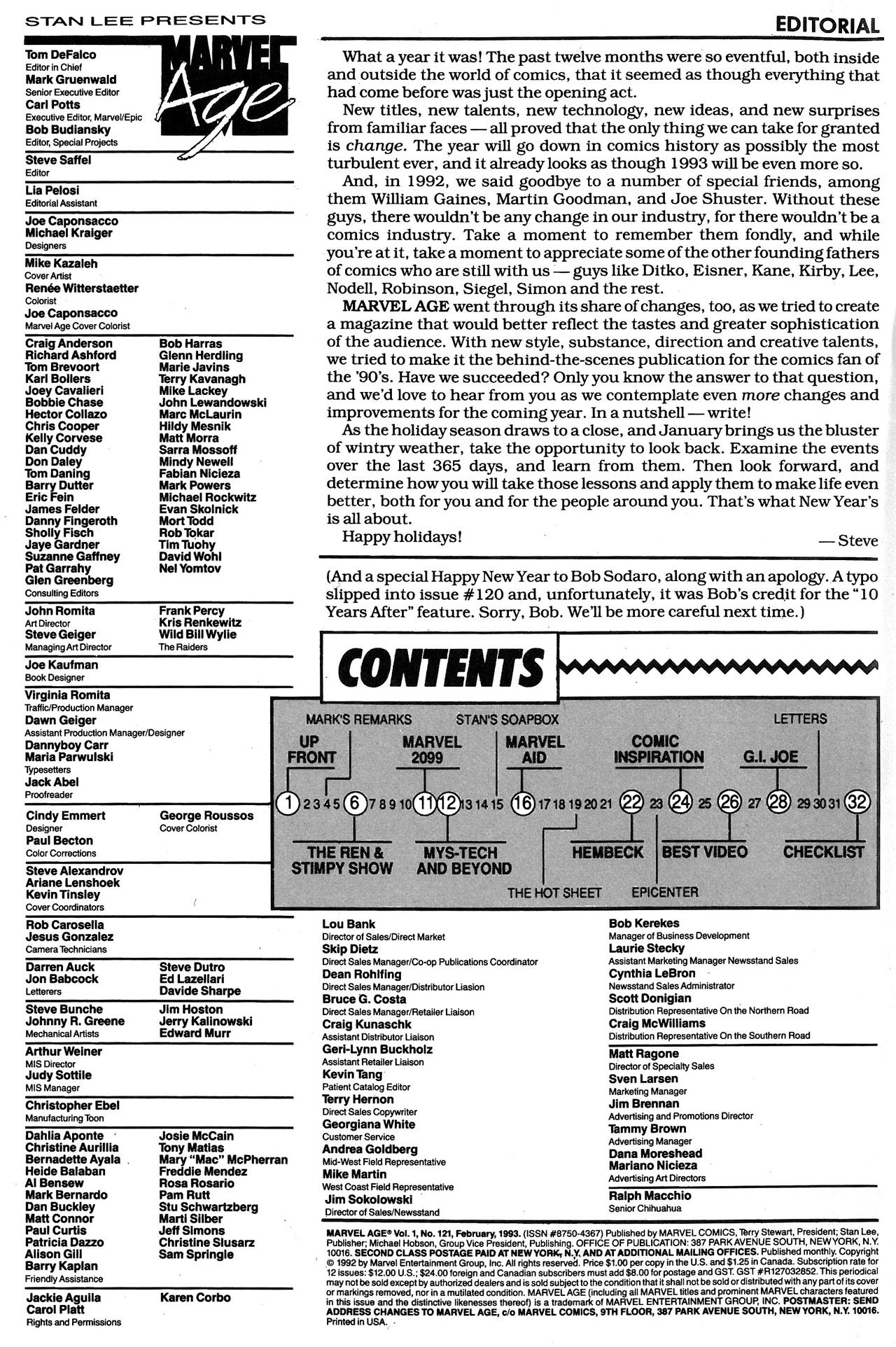 Read online Marvel Age comic -  Issue #121 - 2