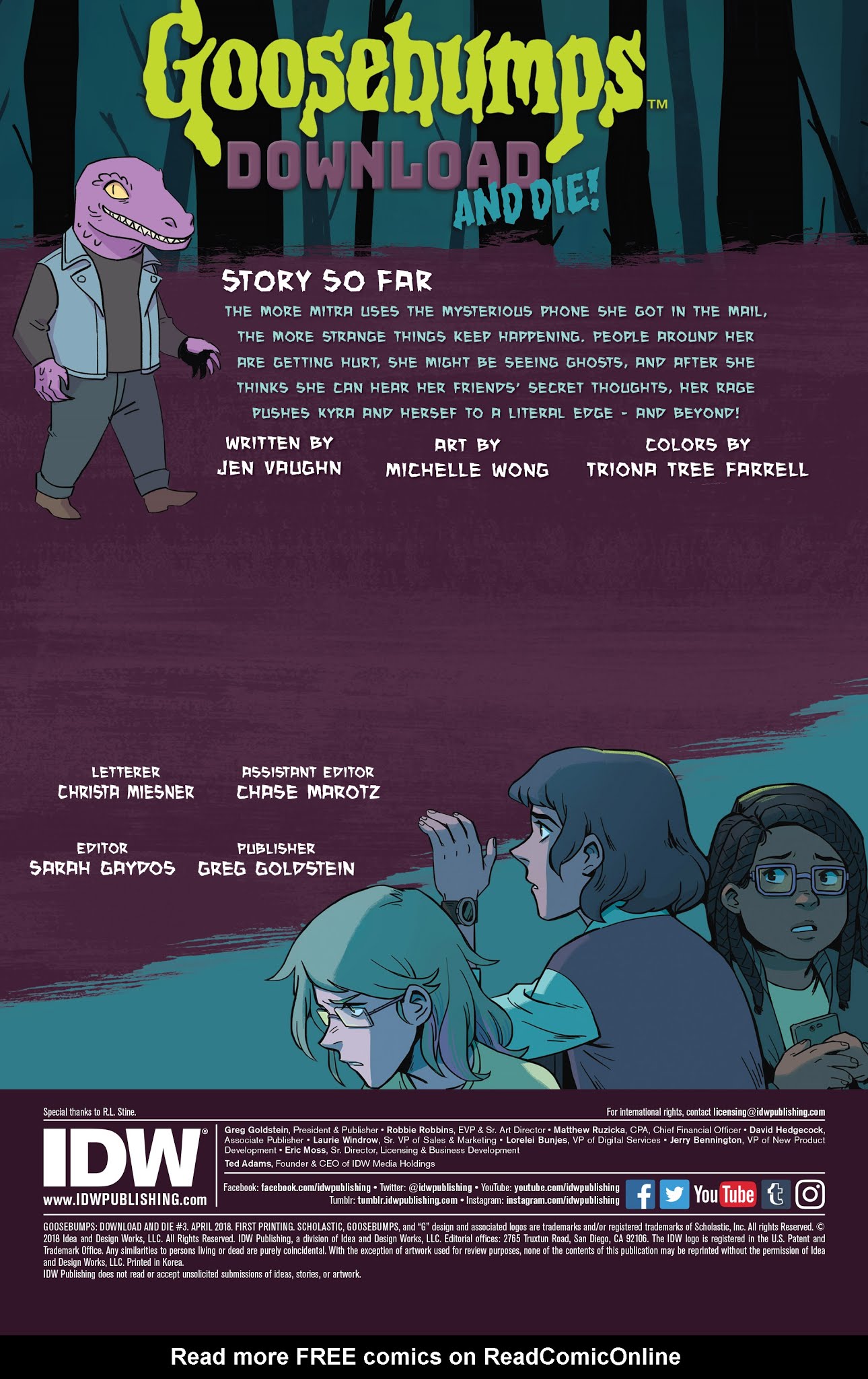 Read online Goosebumps: Download and Die comic -  Issue #3 - 2