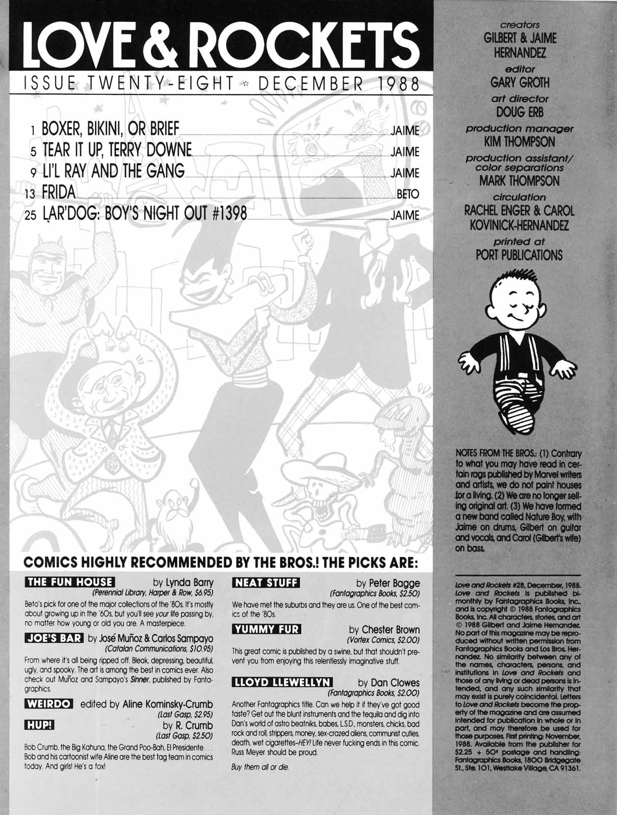 Read online Love and Rockets (1982) comic -  Issue #28 - 2