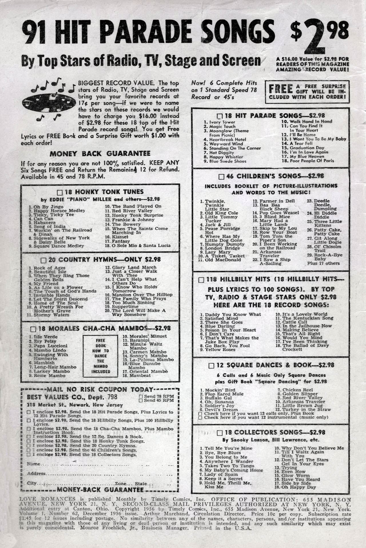 Read online Love Romances comic -  Issue #62 - 2