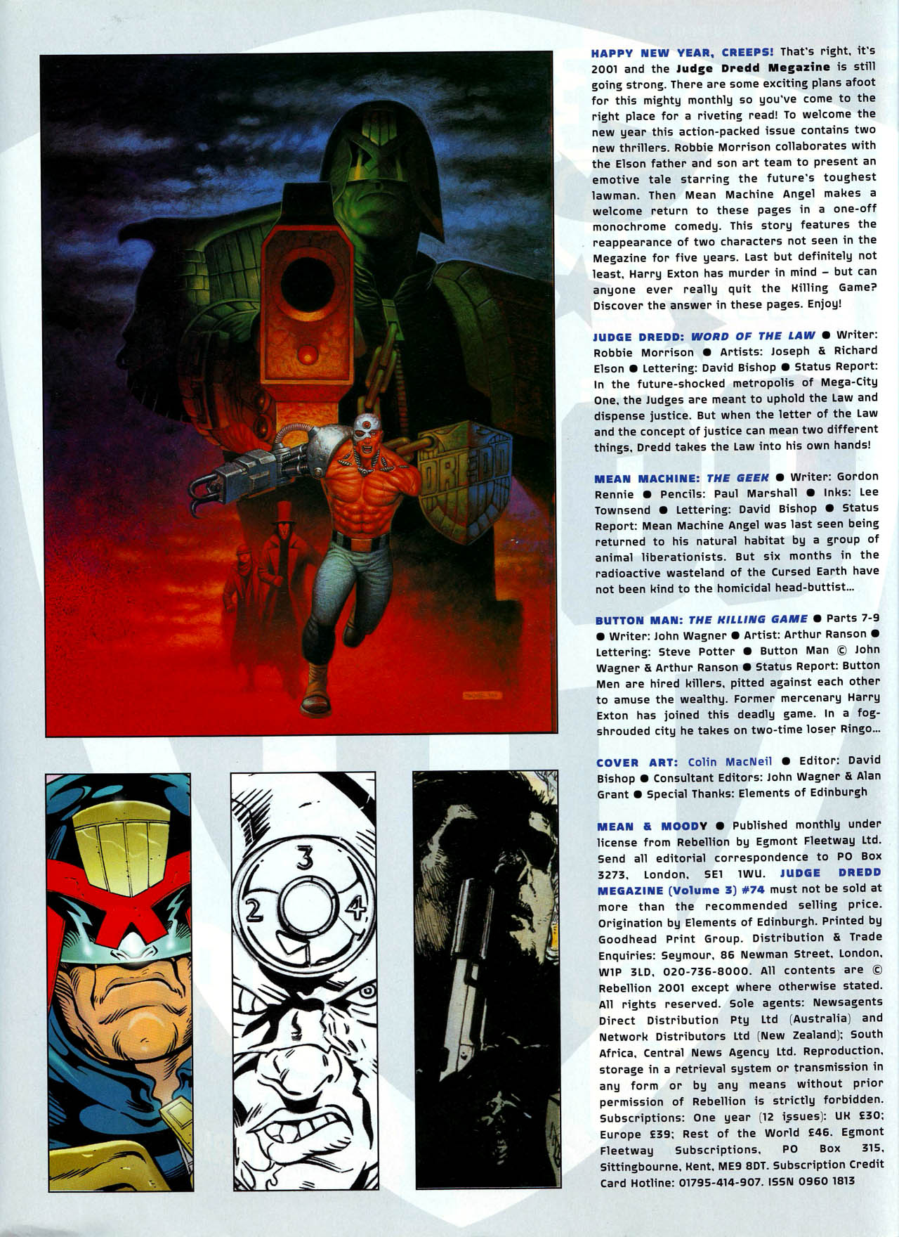 Read online Judge Dredd Megazine (vol. 3) comic -  Issue #74 - 2