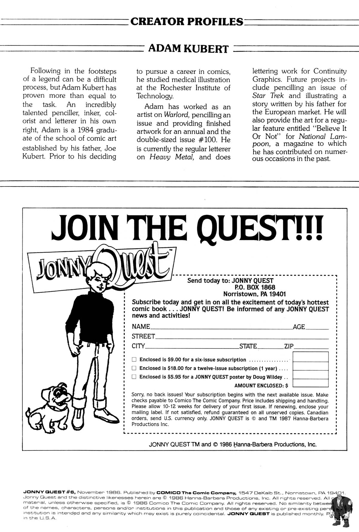 Read online Jonny Quest comic -  Issue #6 - 3