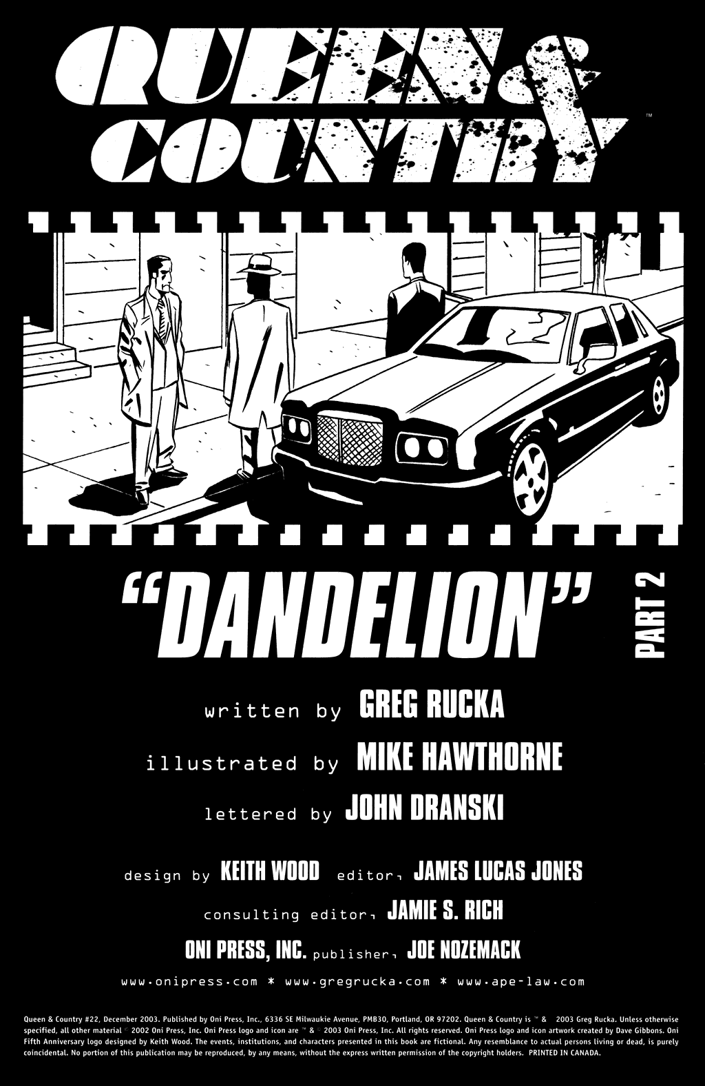 Read online Queen & Country comic -  Issue #22 - 2