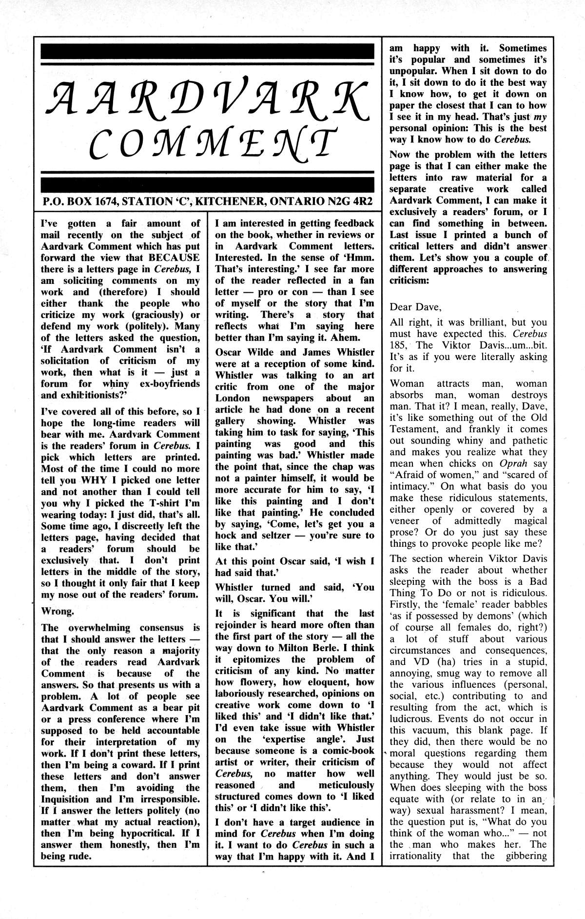 Read online Cerebus comic -  Issue #188 - 23