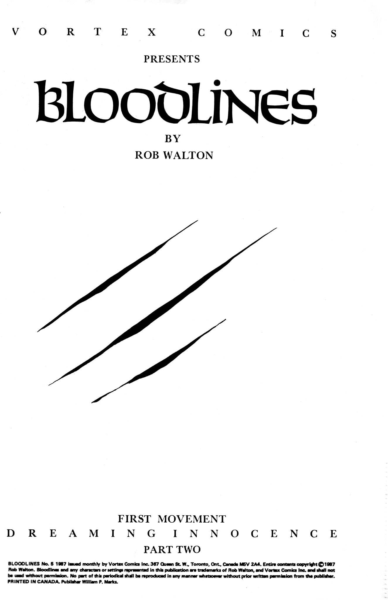 Read online Bloodlines (1987) comic -  Issue #5 - 2