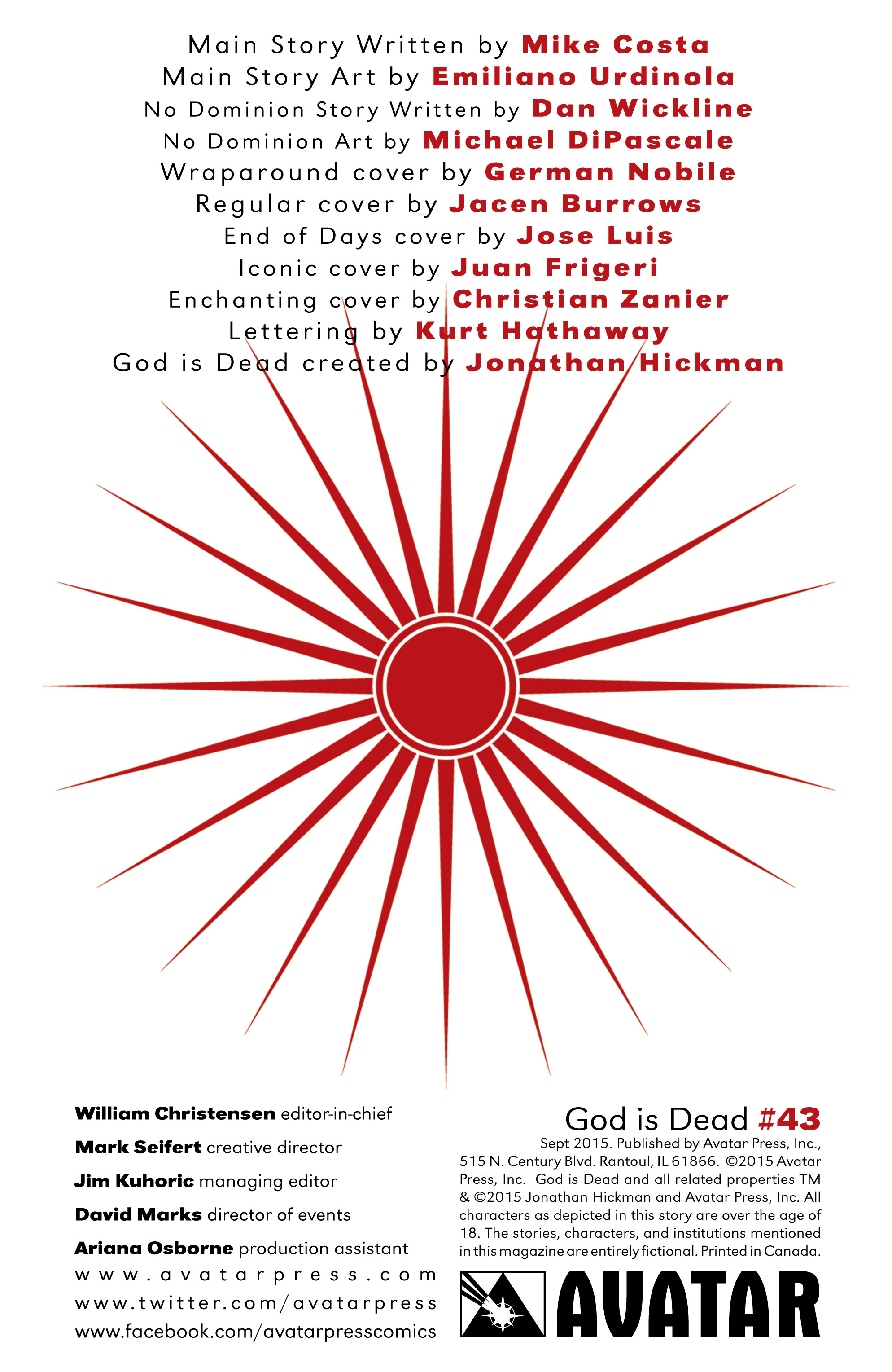 Read online God Is Dead comic -  Issue #43 - 2