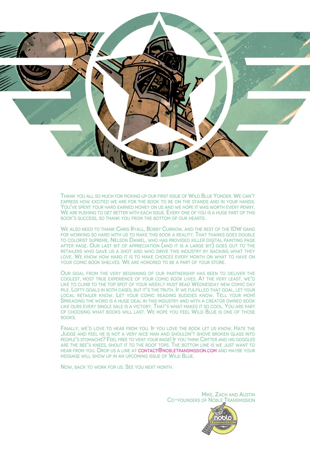 Wild Blue Yonder issue 1 - Page 3