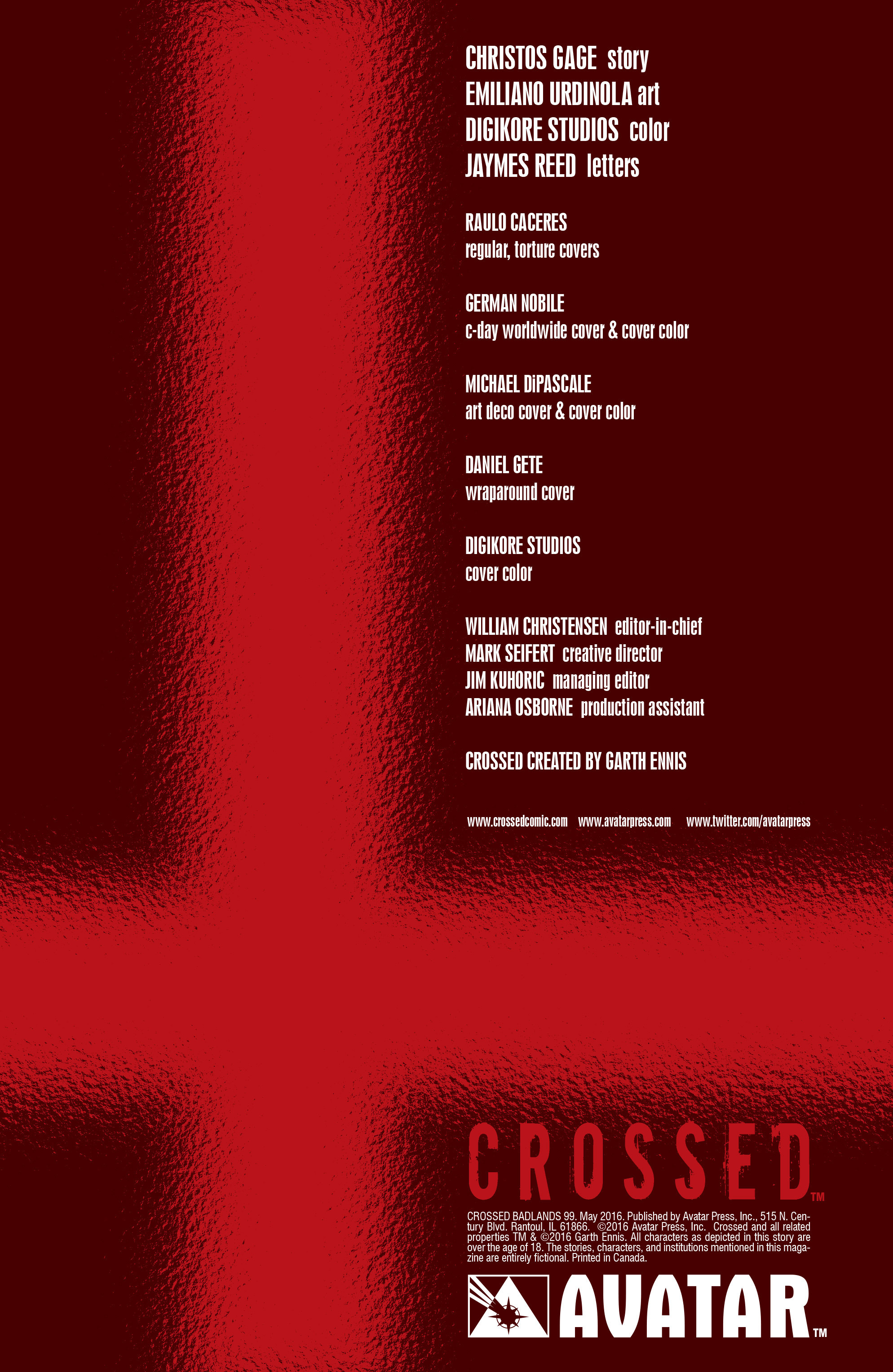 Read Online Crossed Badlands Comic Issue 99