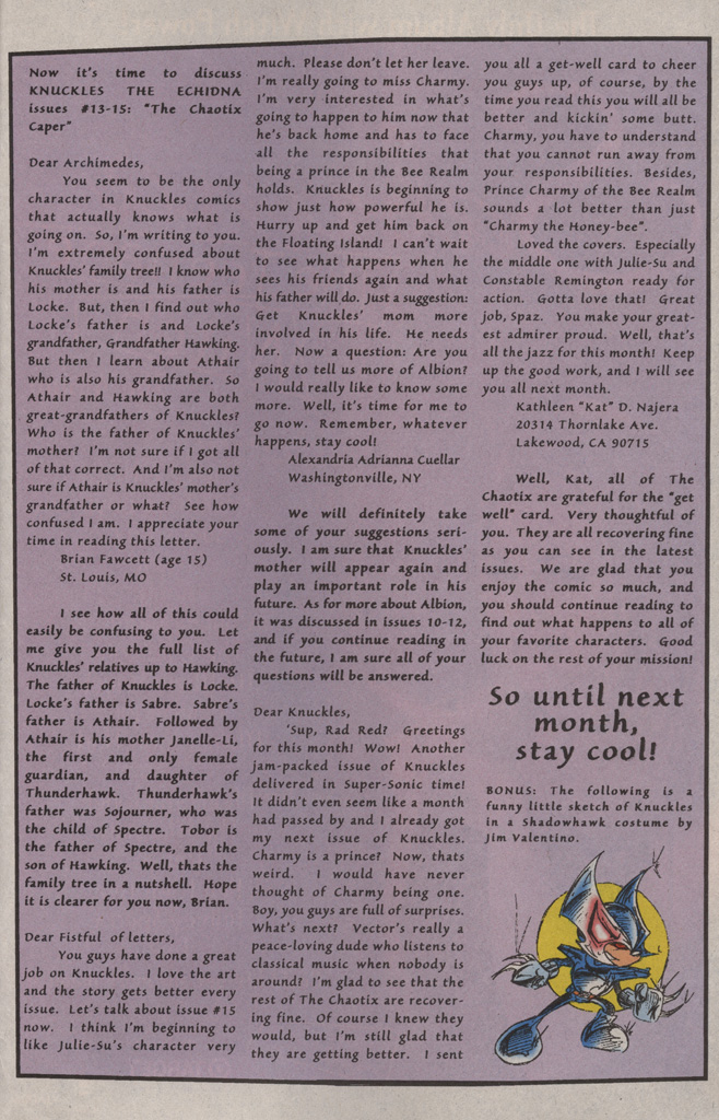 Read online Knuckles the Echidna comic -  Issue #21 - 33