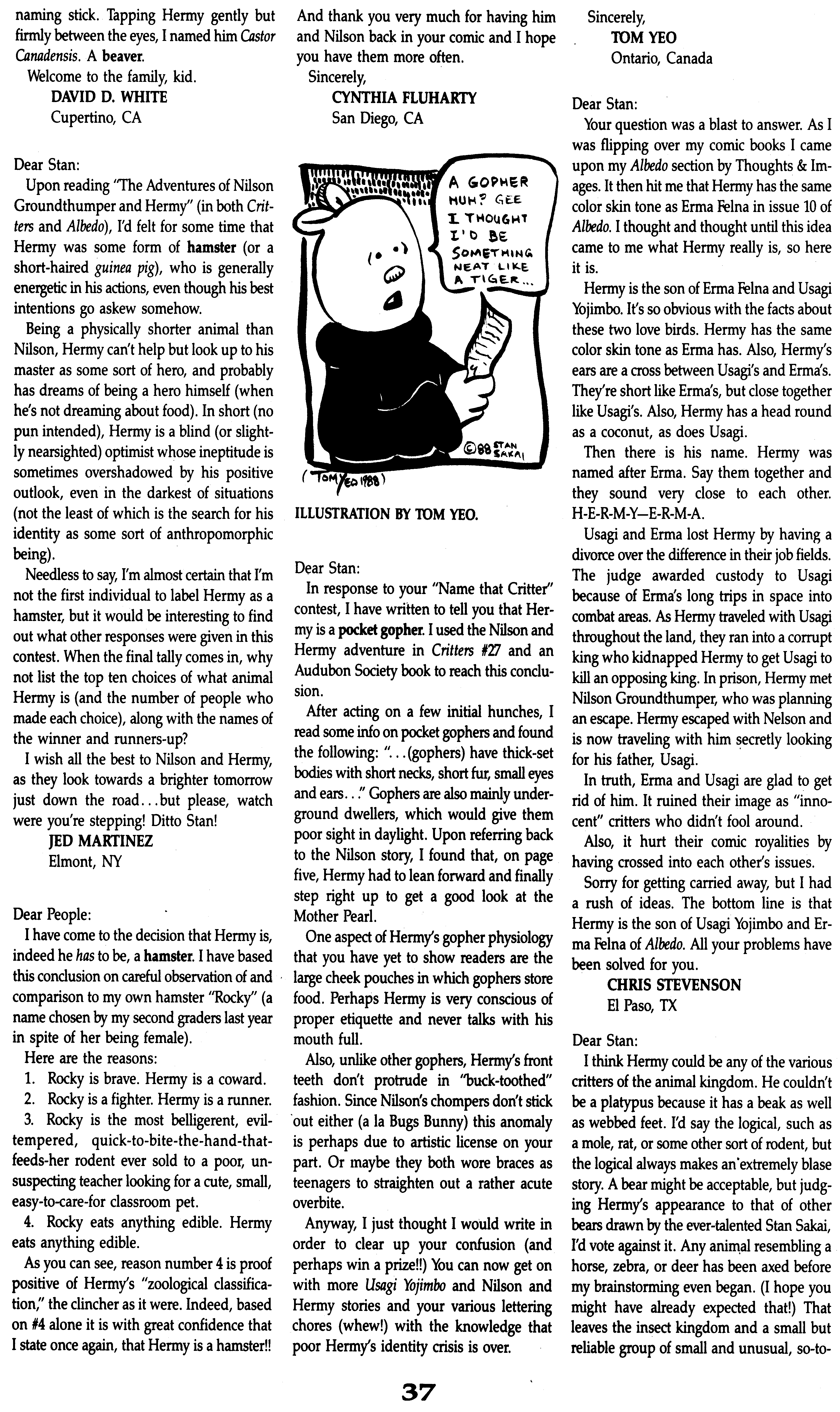 Read online Critters comic -  Issue #30 - 39