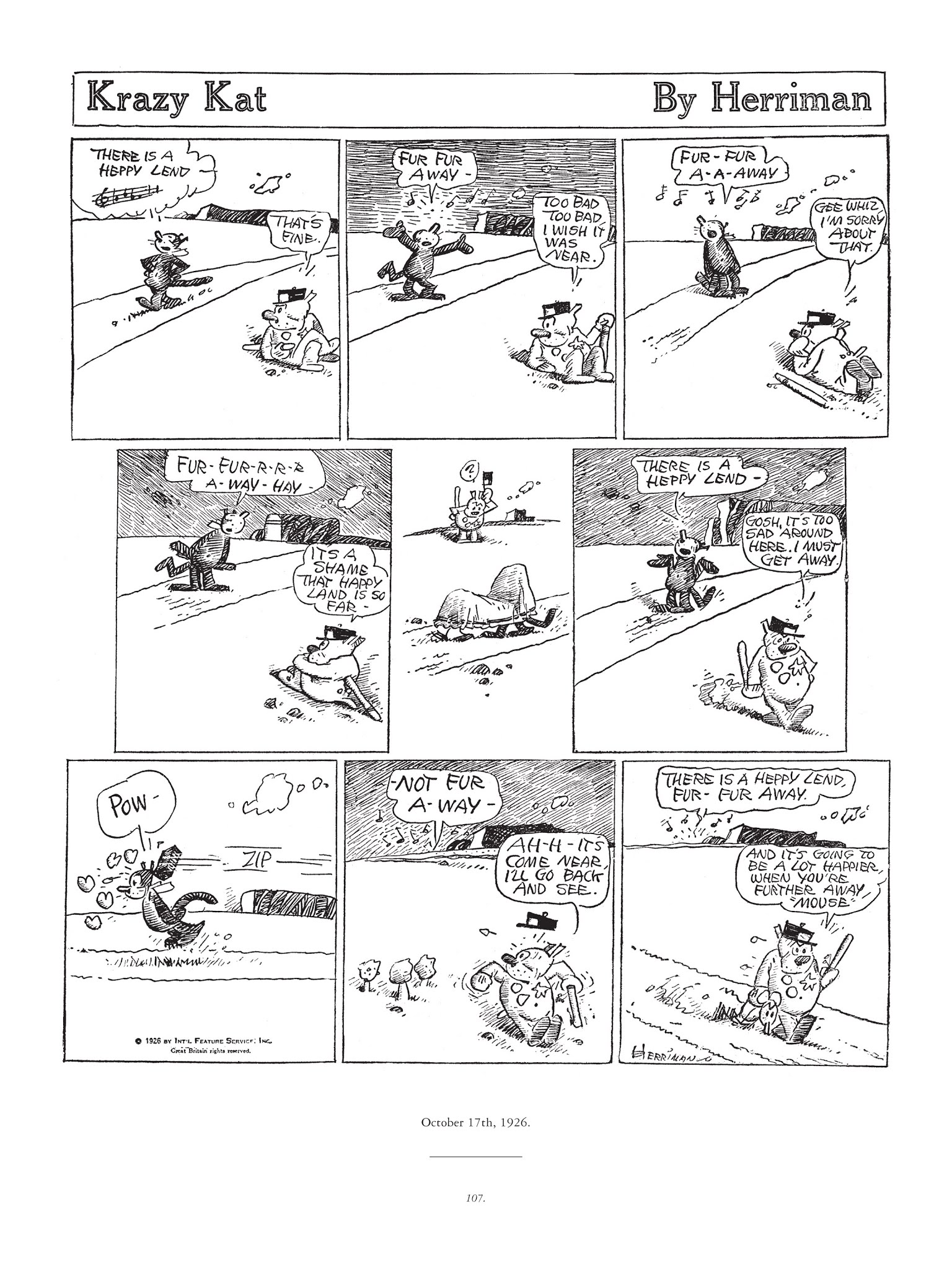 Read online Krazy & Ignatz comic -  Issue # TPB 4 - 108