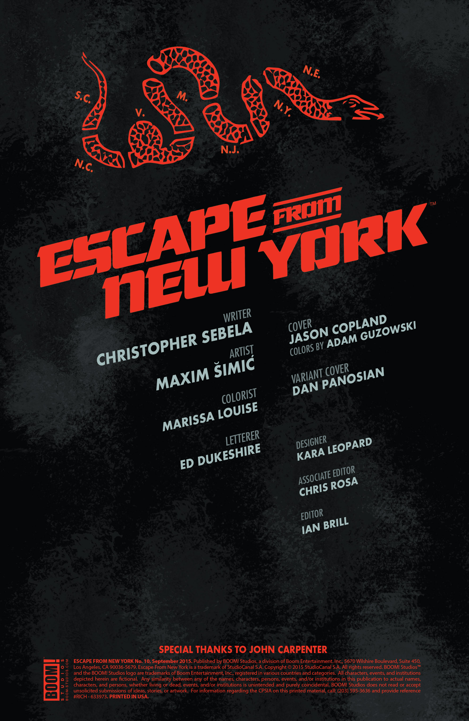 Read online Escape from New York comic -  Issue #10 - 2