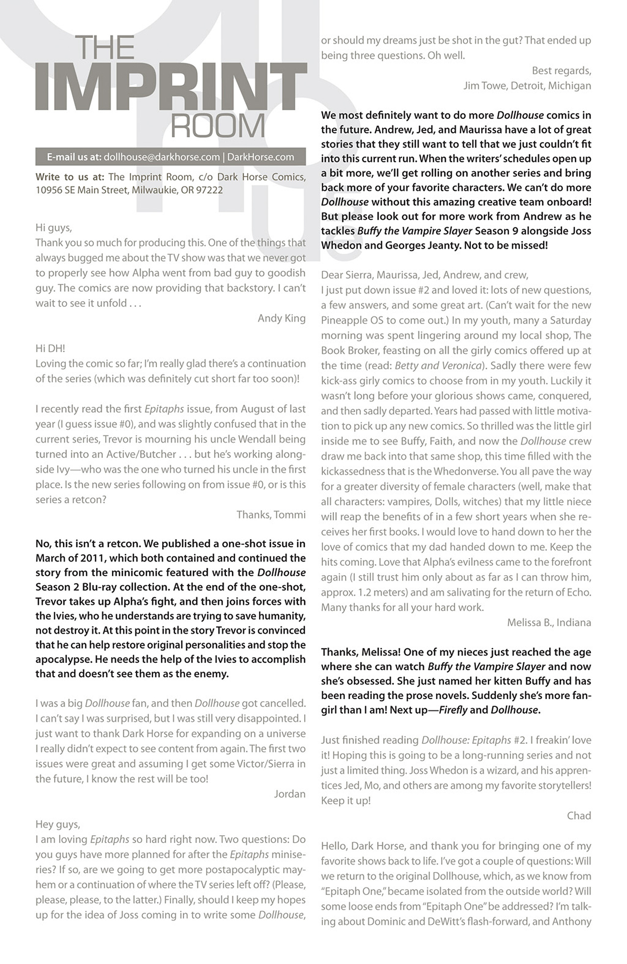 Read online Dollhouse comic -  Issue #4 - 25
