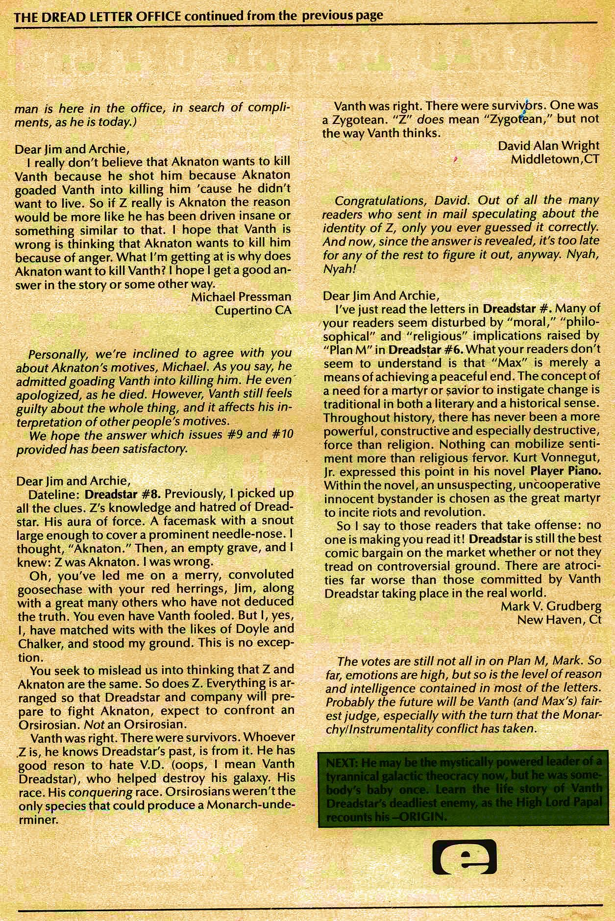 Read online Dreadstar comic -  Issue #10 - 34