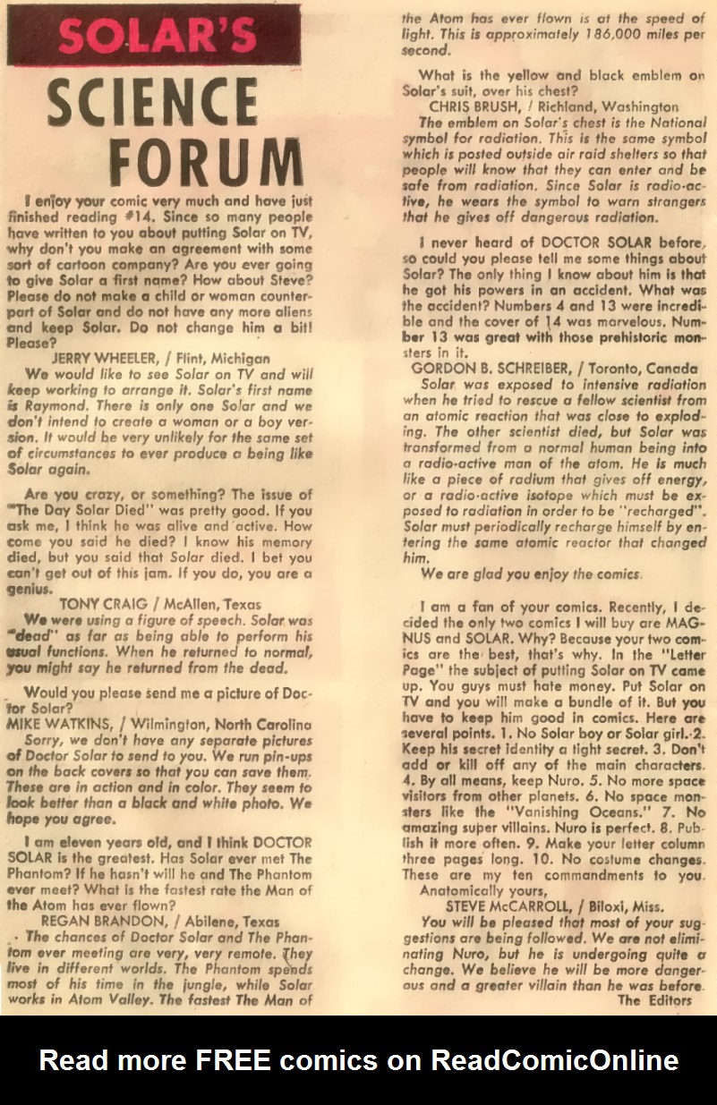 Read online Doctor Solar, Man of the Atom (1962) comic -  Issue #24 - 12