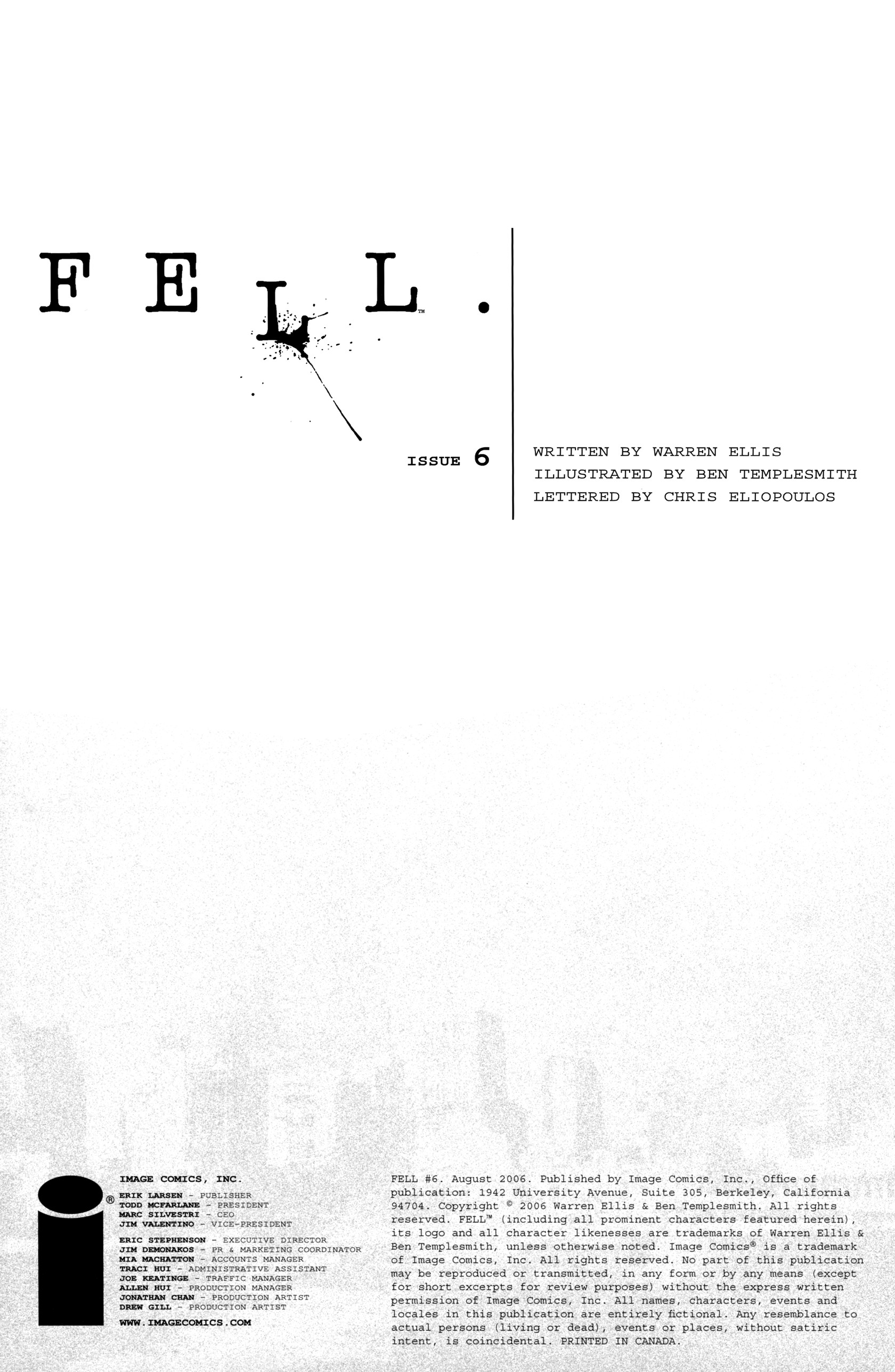 Read online Fell comic -  Issue #6 - 2