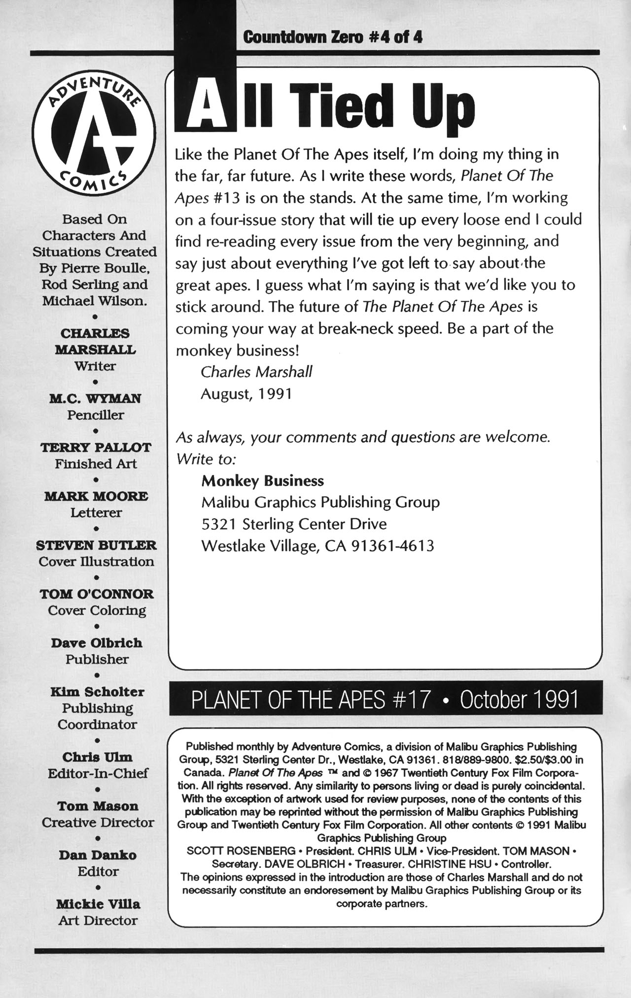 Read online Planet of the Apes (1990) comic -  Issue #17 - 2
