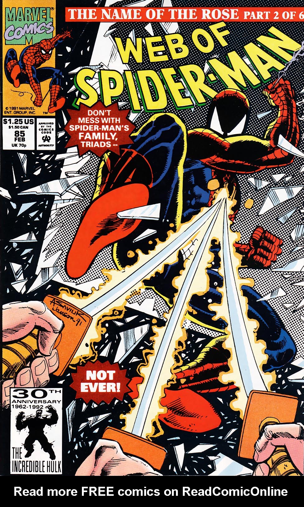 Read online Web of Spider-Man (1985) comic -  Issue #85 - 1