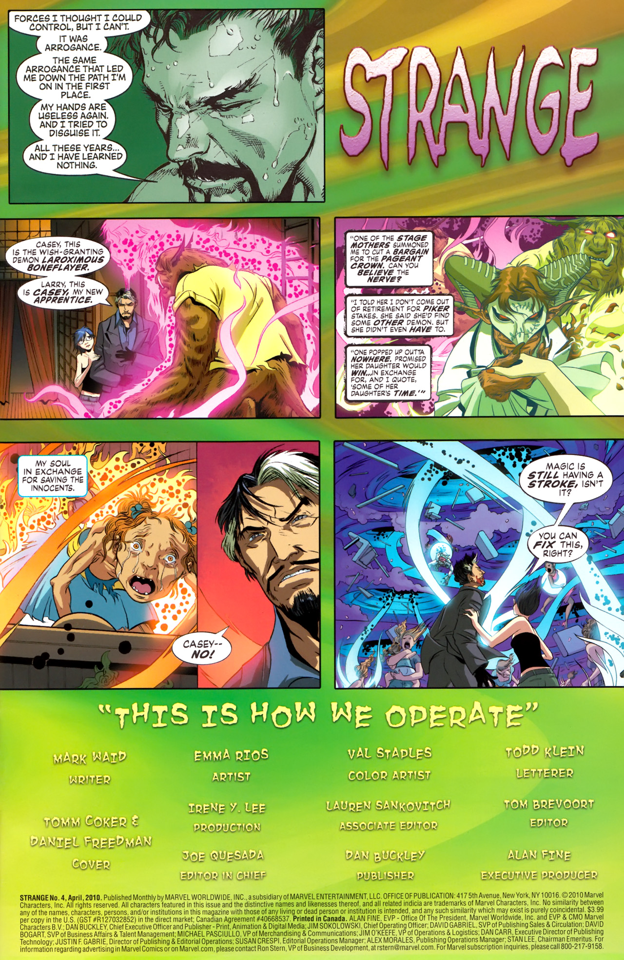 Read online Strange (2010) comic -  Issue #4 - 2