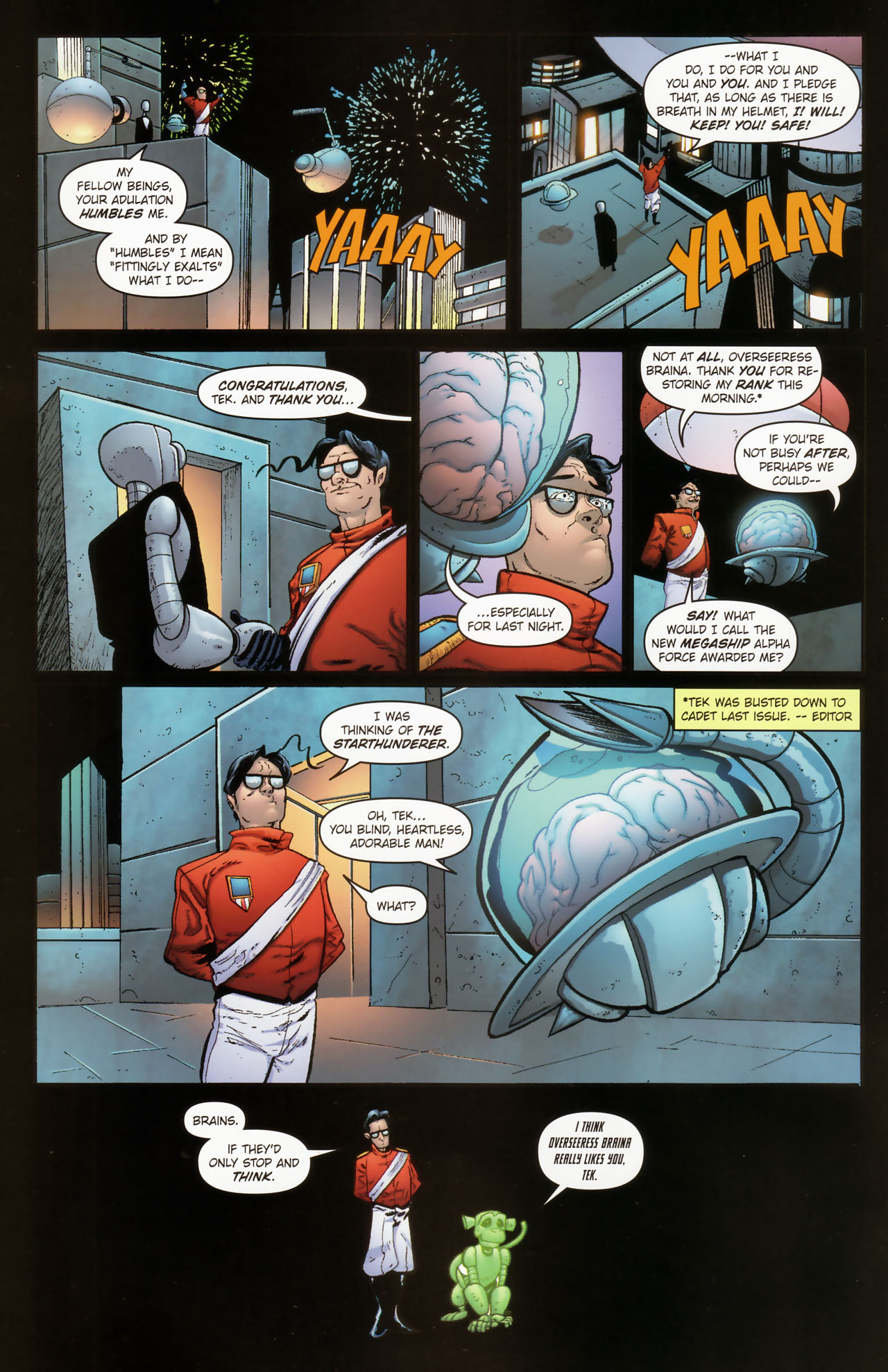 Read online Stephen Colbert's Tek Jansen comic -  Issue #3 - 4