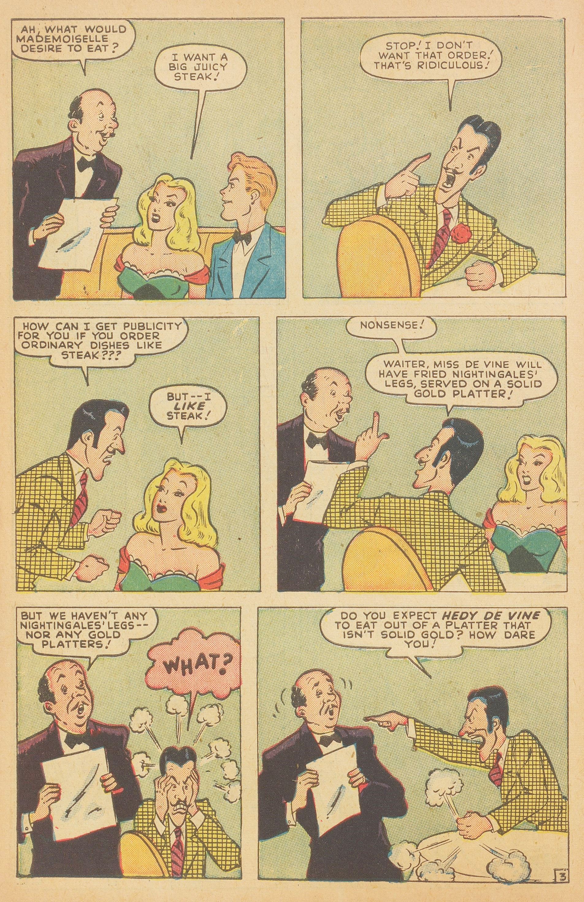 Read online Hedy Of Hollywood Comics comic -  Issue #36 - 14