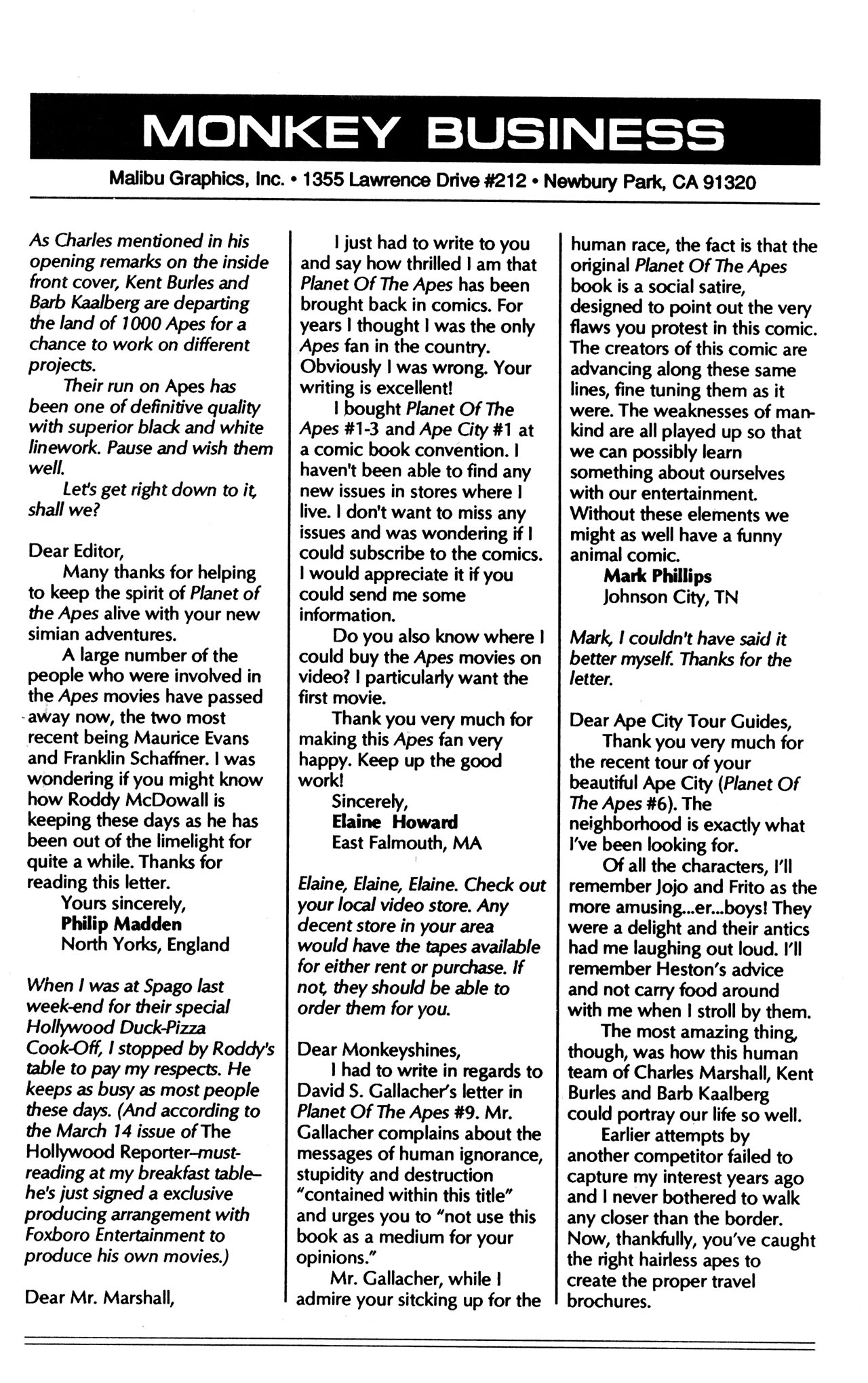 Read online Planet of the Apes (1990) comic -  Issue #11 - 29