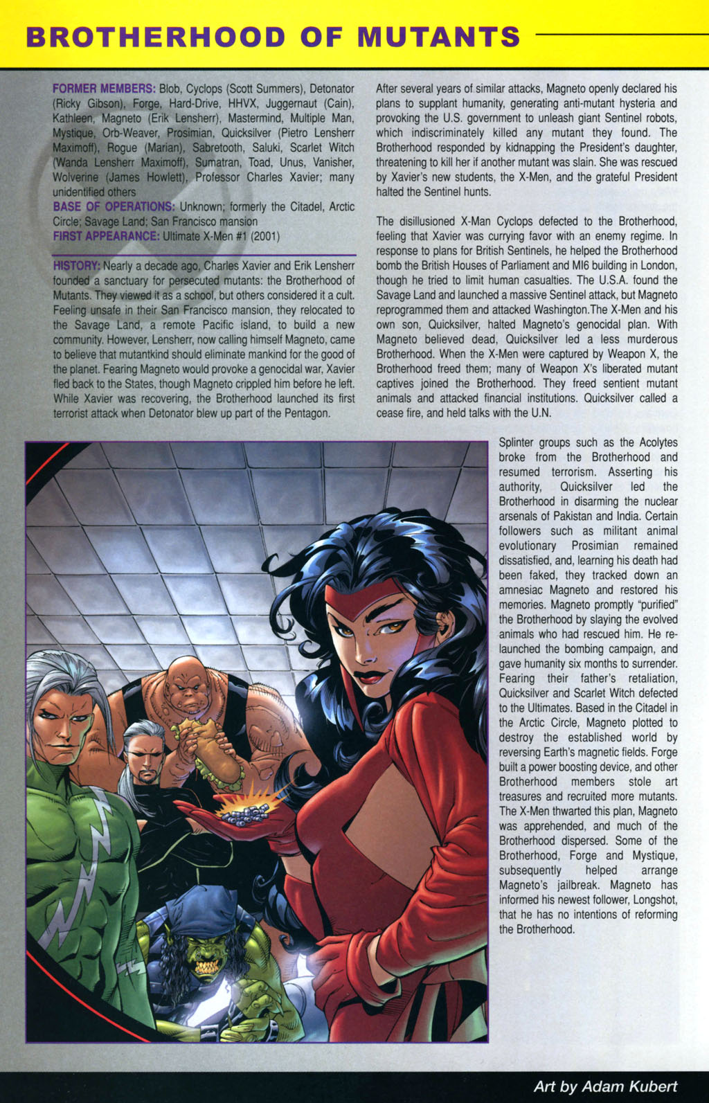 Read online Official Handbook of the Ultimate Marvel Universe: The Ultimates & X-Men 2005 comic -  Issue # Full - 8