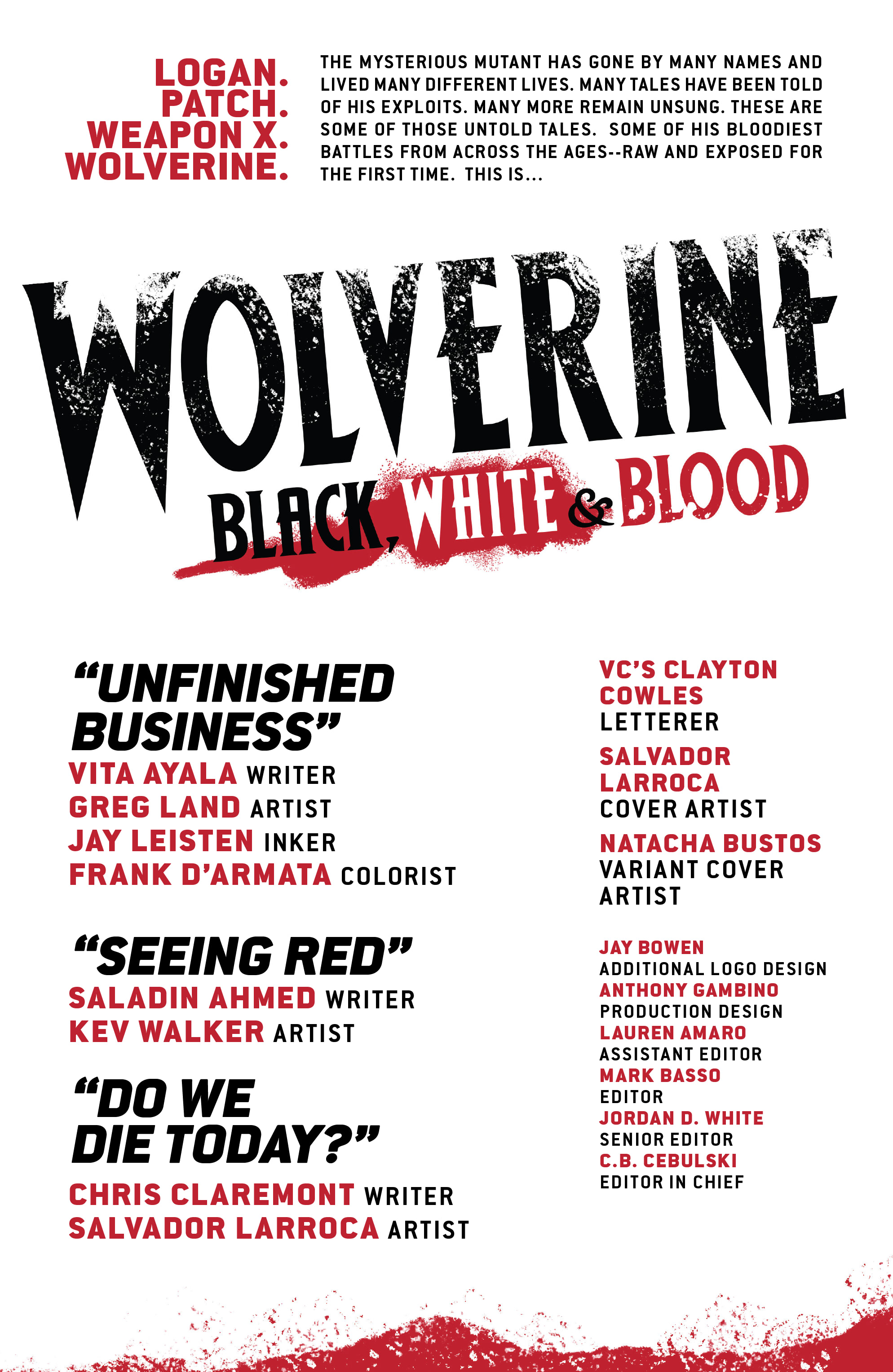 Read online Wolverine: Black, White & Blood comic -  Issue #2 - 2