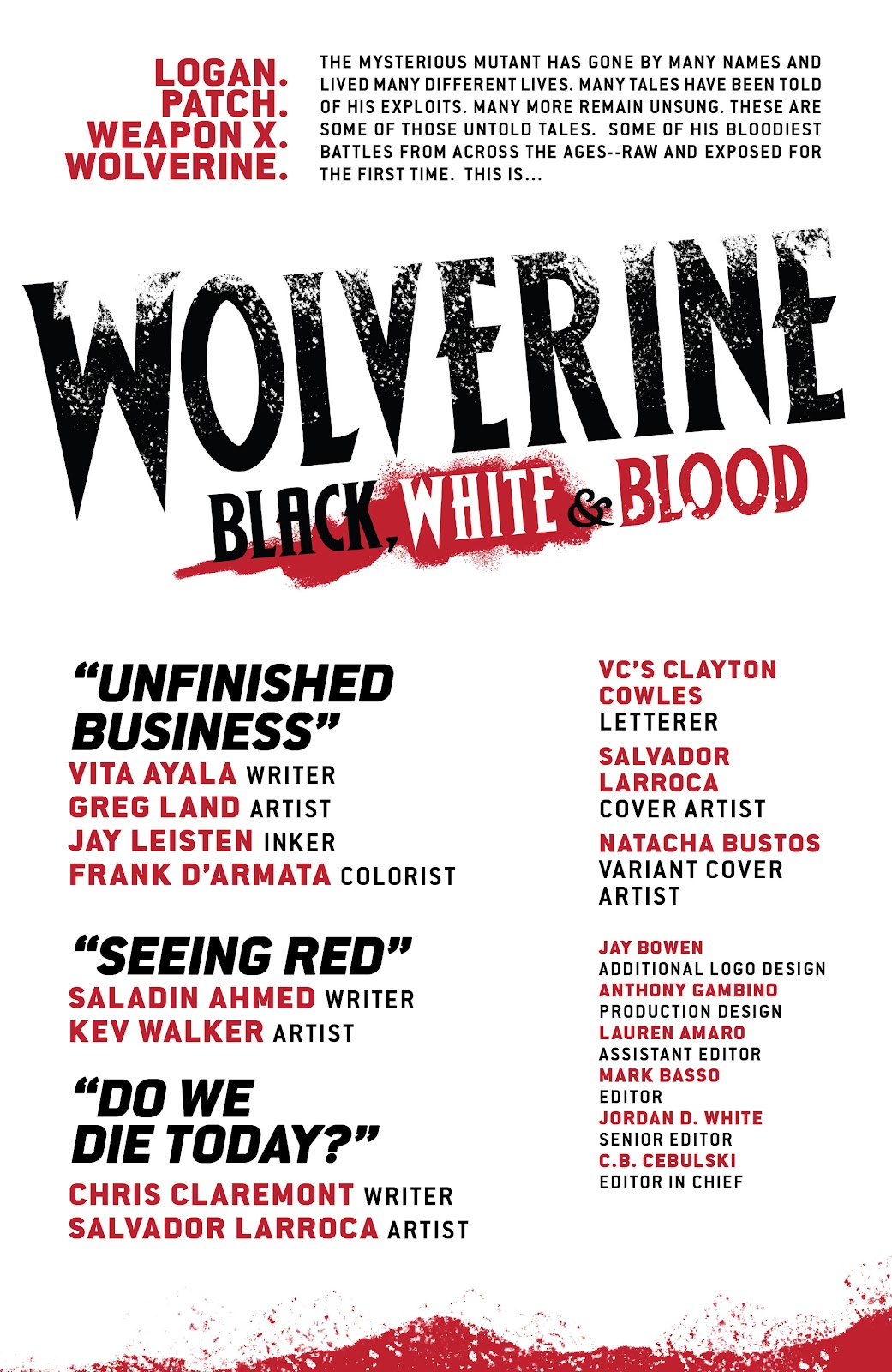 Wolverine: Black, White & Blood issue 2 - Page 2