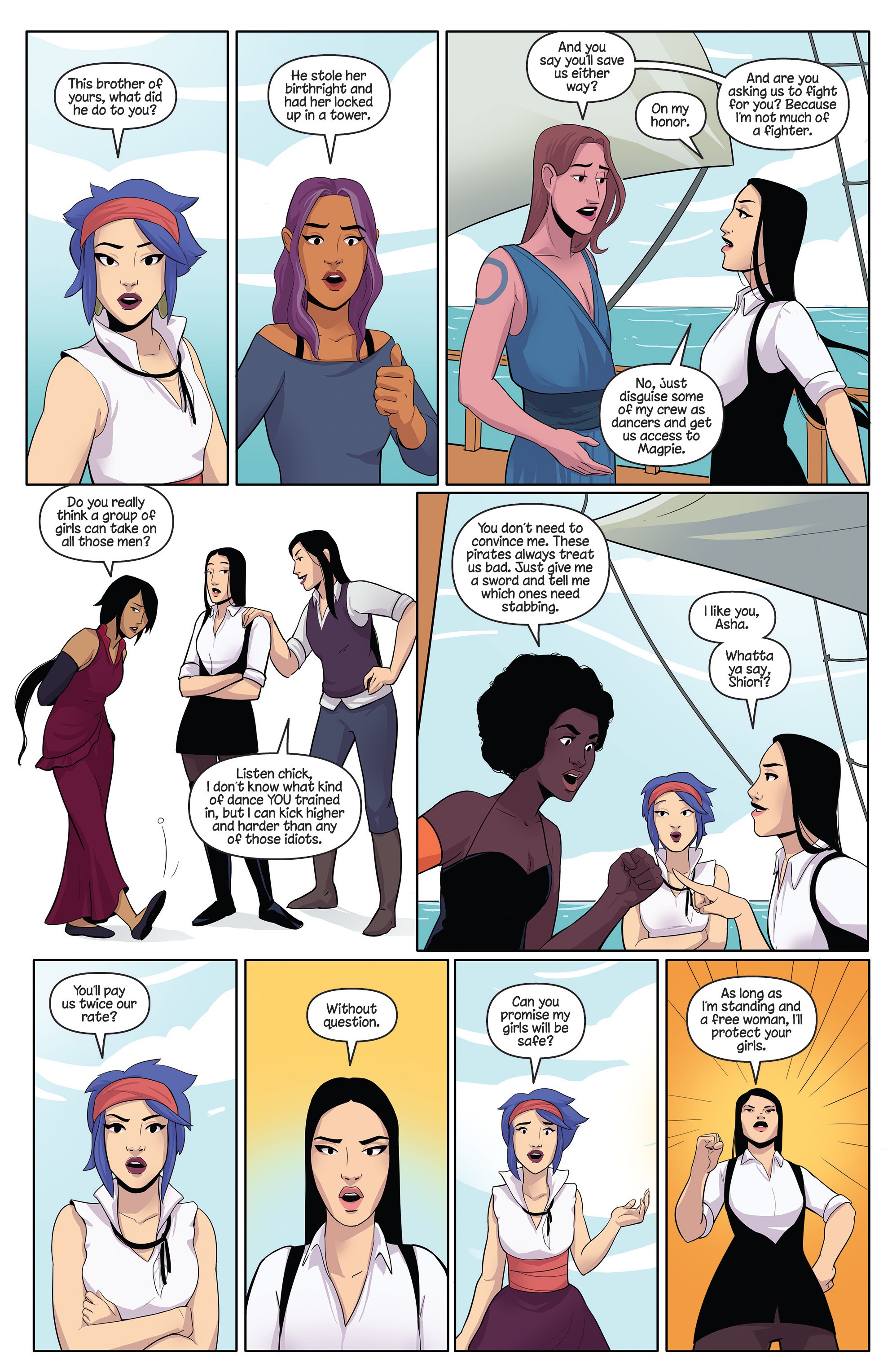 Read online Princeless Raven Year Two: Love and Revenge comic -  Issue # _TPB Assault On Golden Rock - 25