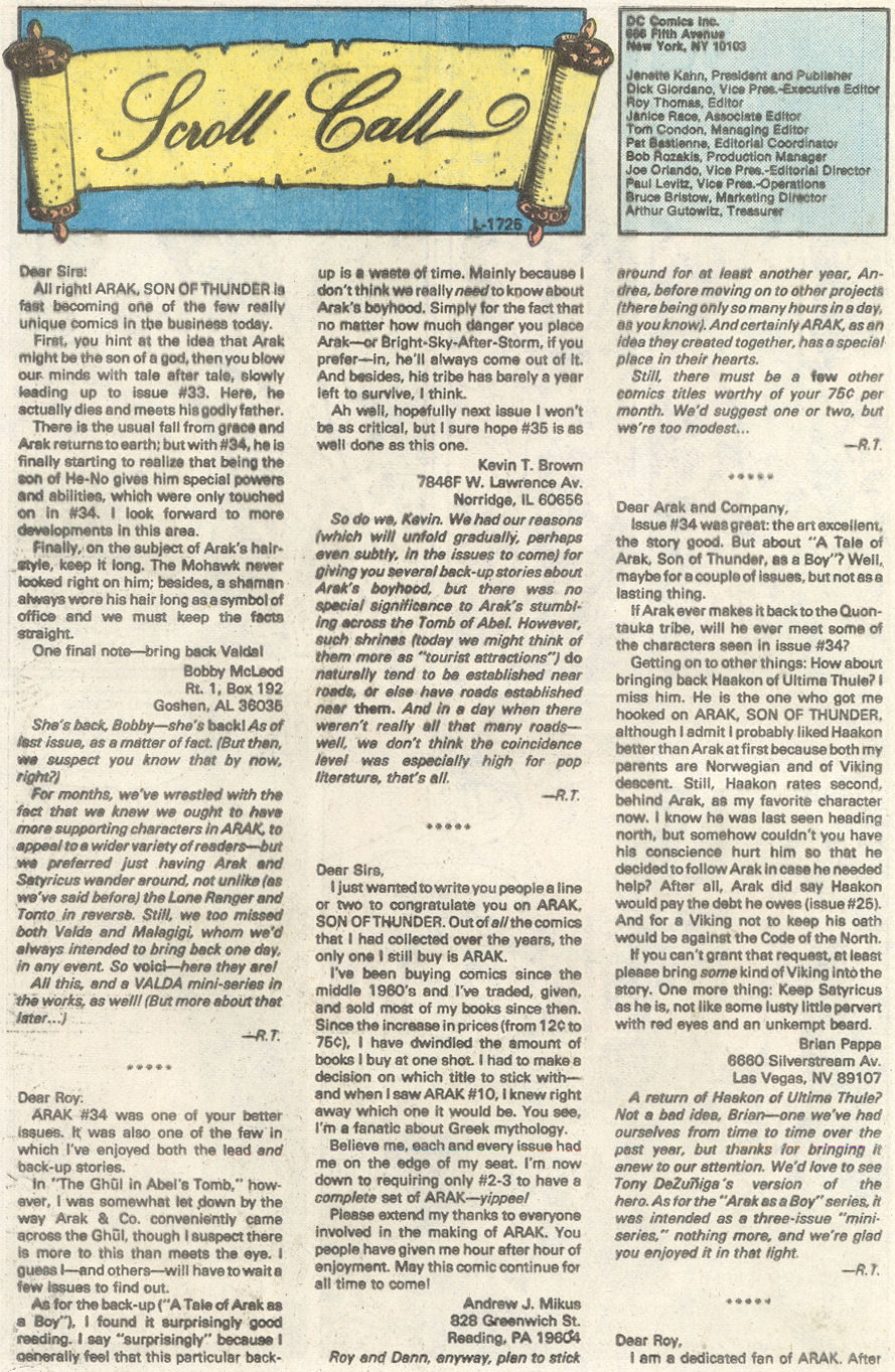 Read online Arak Son of Thunder comic -  Issue #39 - 26