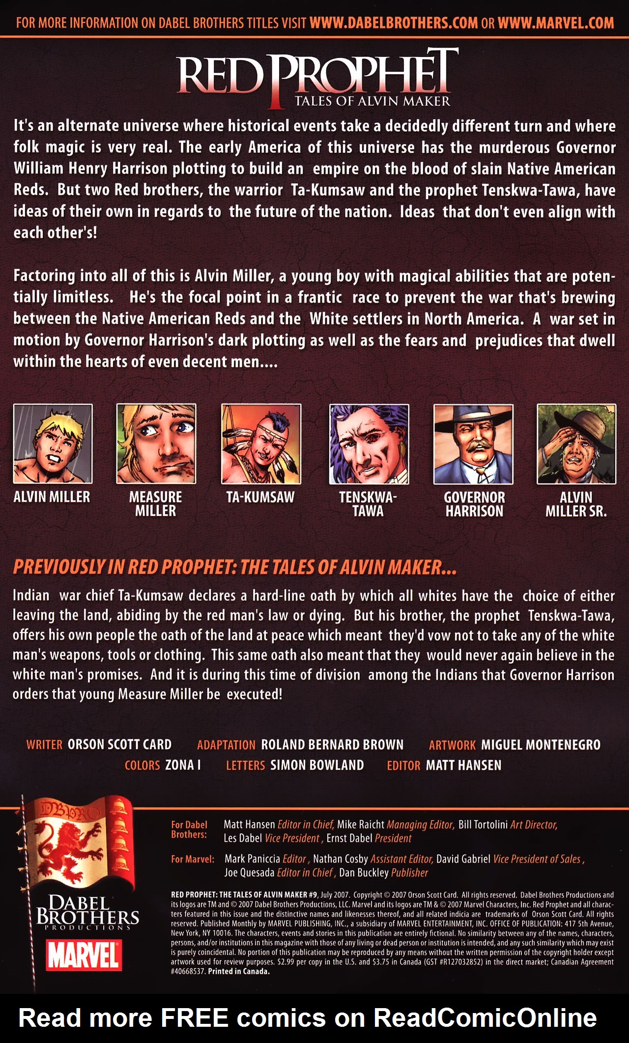 Read online Red Prophet: The Tales of Alvin Maker comic -  Issue #9 - 2