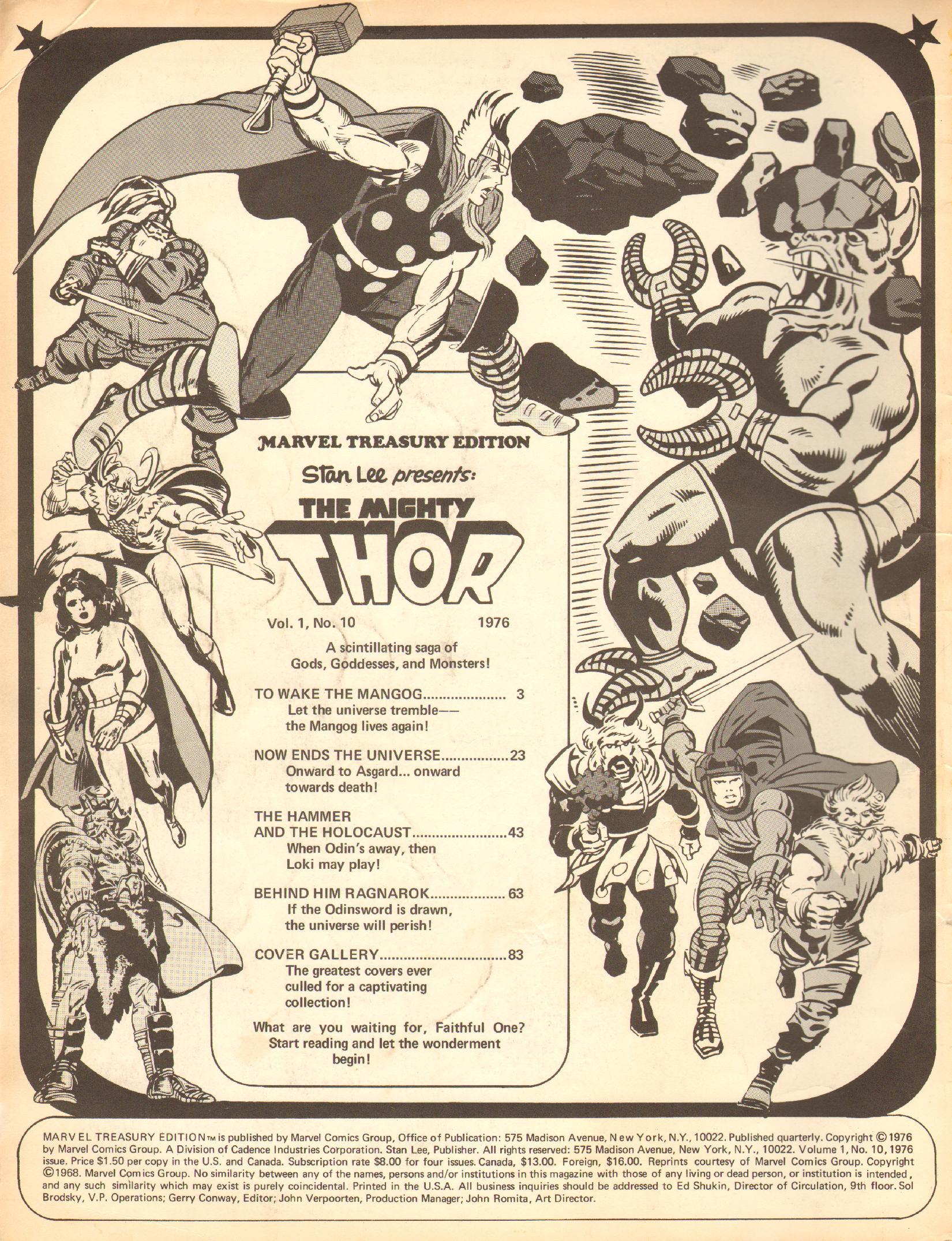 Read online Marvel Treasury Edition comic -  Issue #10 - 2