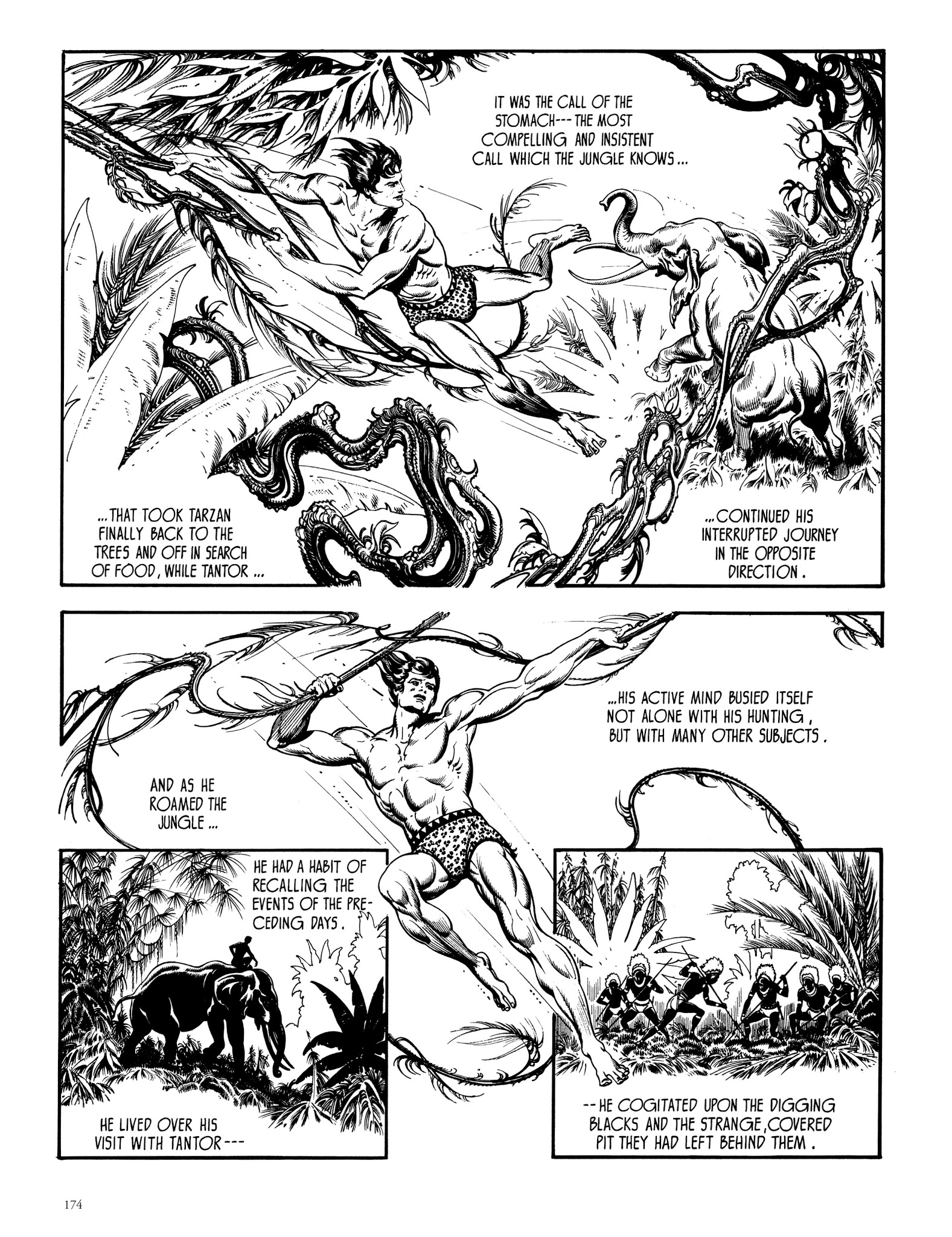 Read online Edgar Rice Burroughs' Tarzan: Burne Hogarth's Lord of the Jungle comic -  Issue # TPB - 173