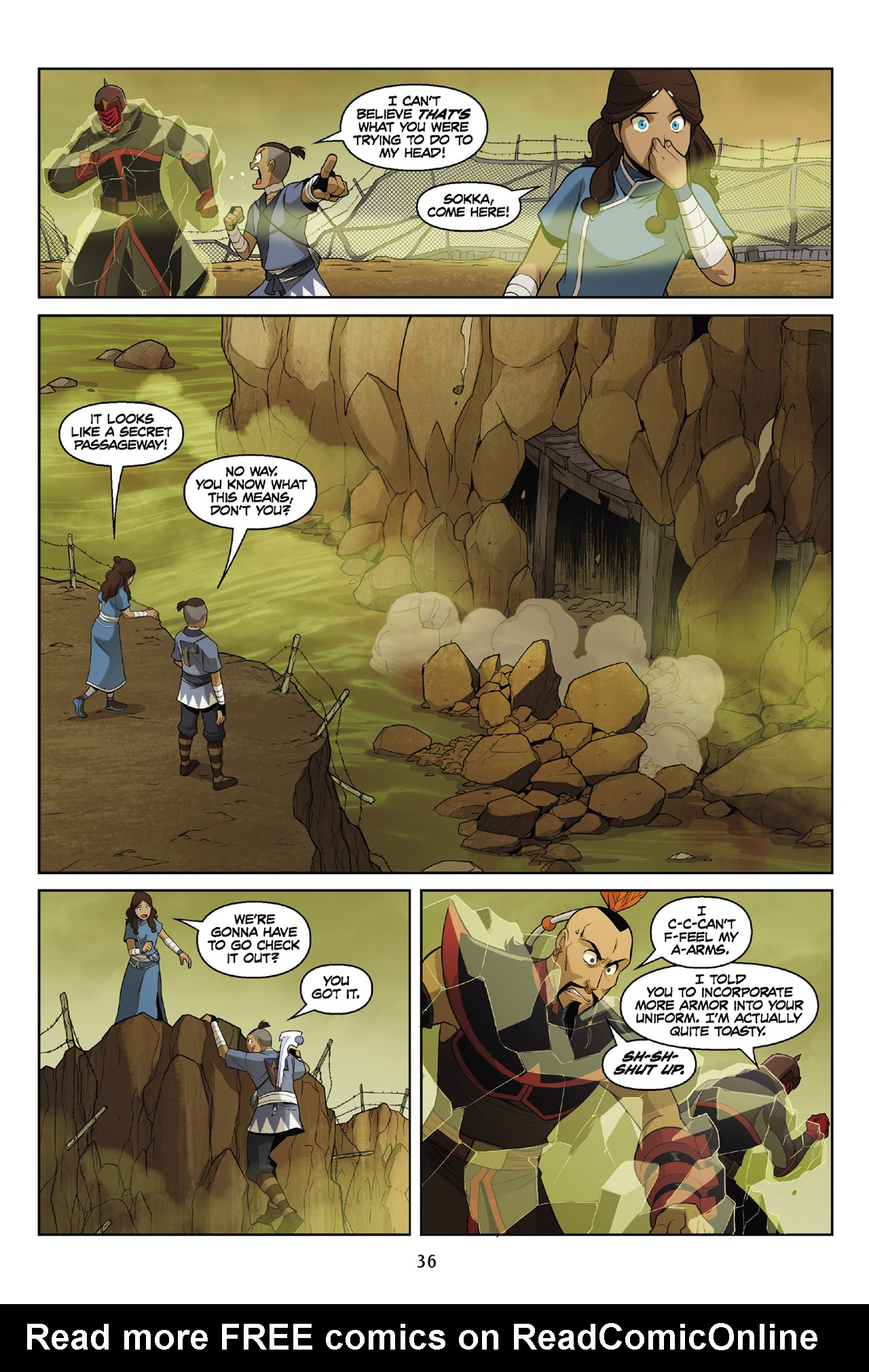 Read online Nickelodeon Avatar: The Last Airbender - The Rift comic -  Issue # Part 2 - 37