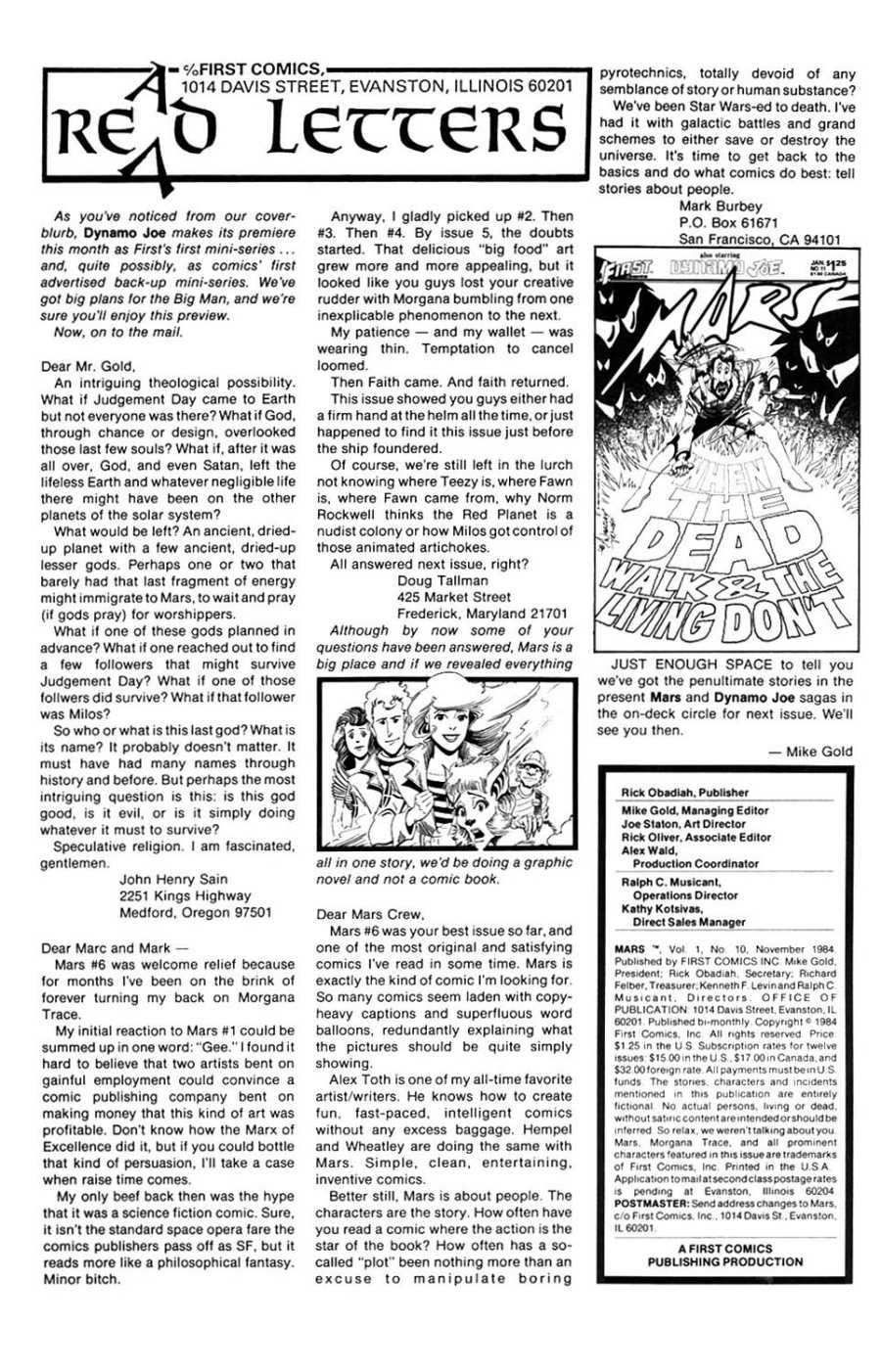 Read online Mars comic -  Issue #10 - 2